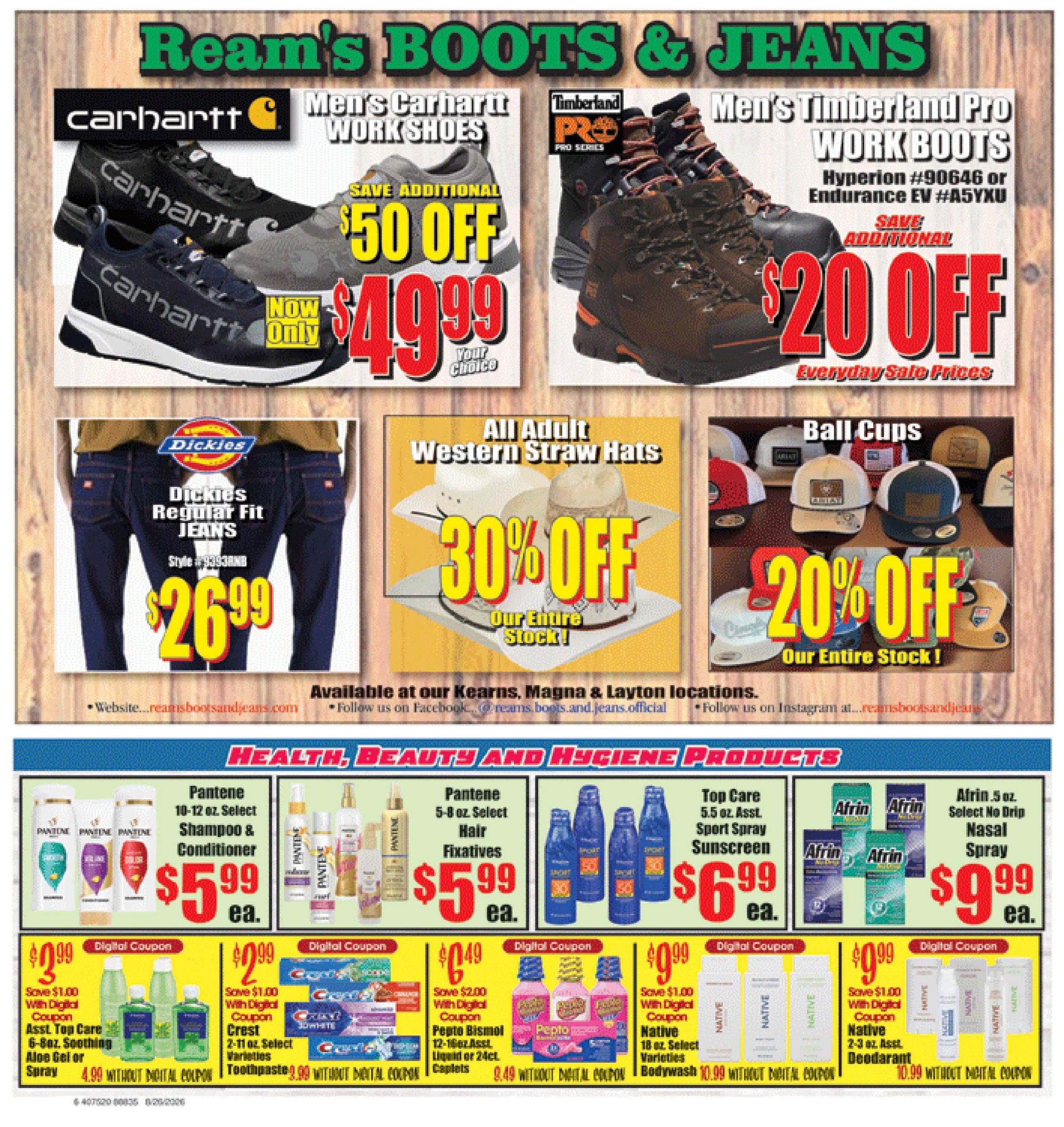 Reams Food Stores (UT) Weekly Ad August 25 - 31, 2026