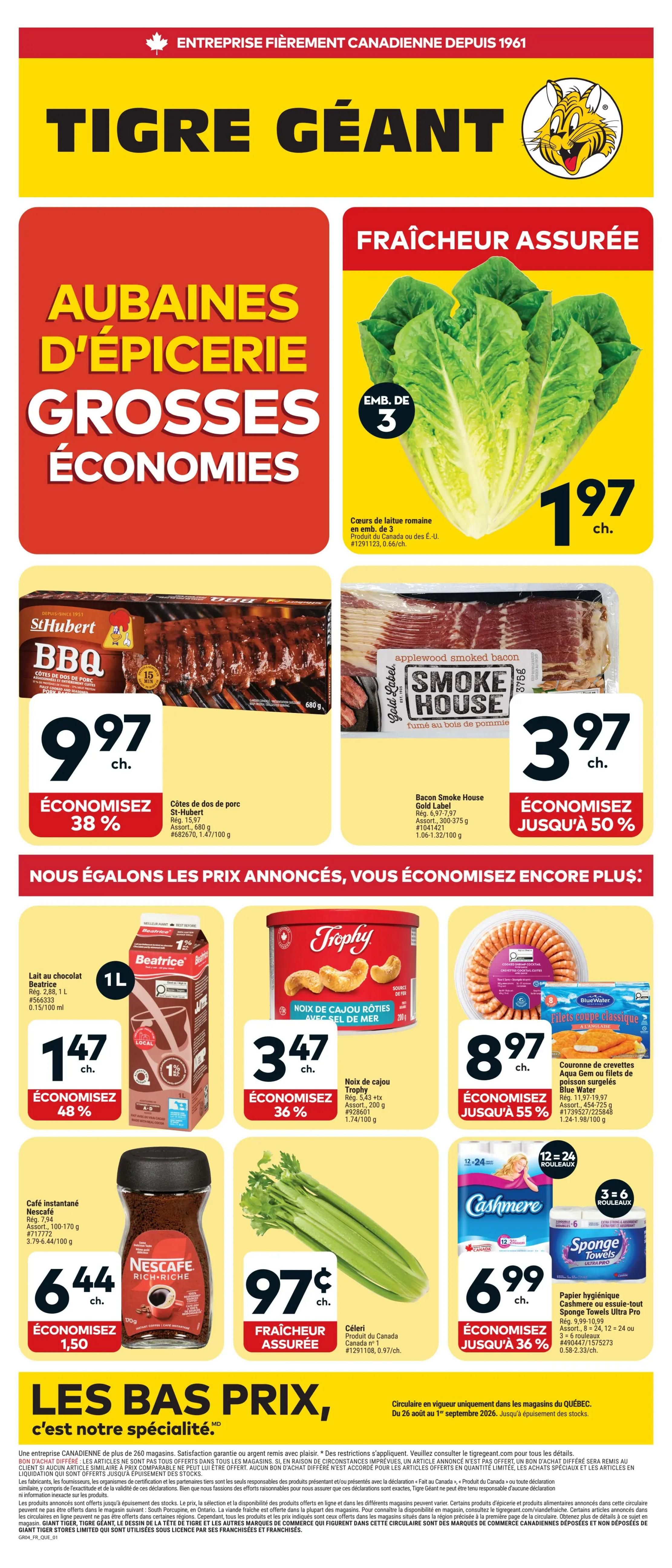 Tigre Géant Flyer August 26 to September 1