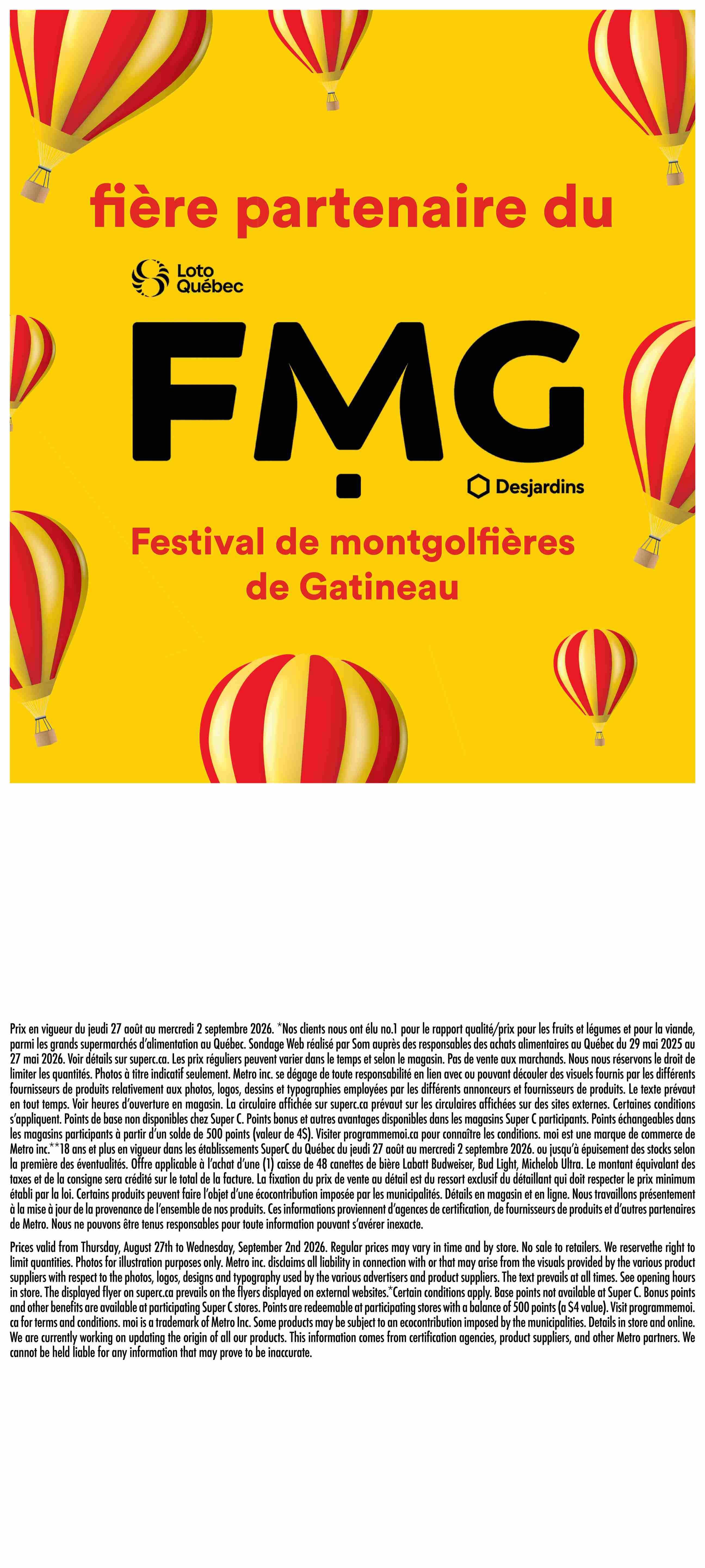 Super C Flyer August 27 to September 2