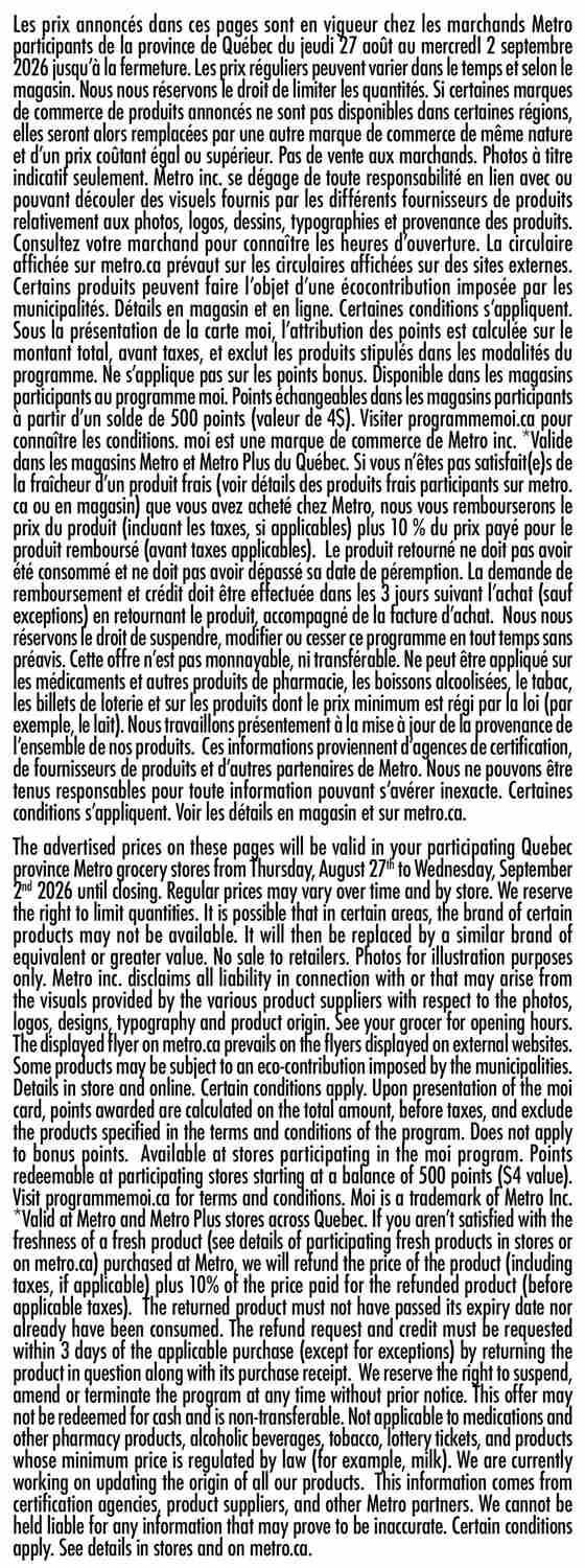 Metro (QC) Flyer August 27 to September 2