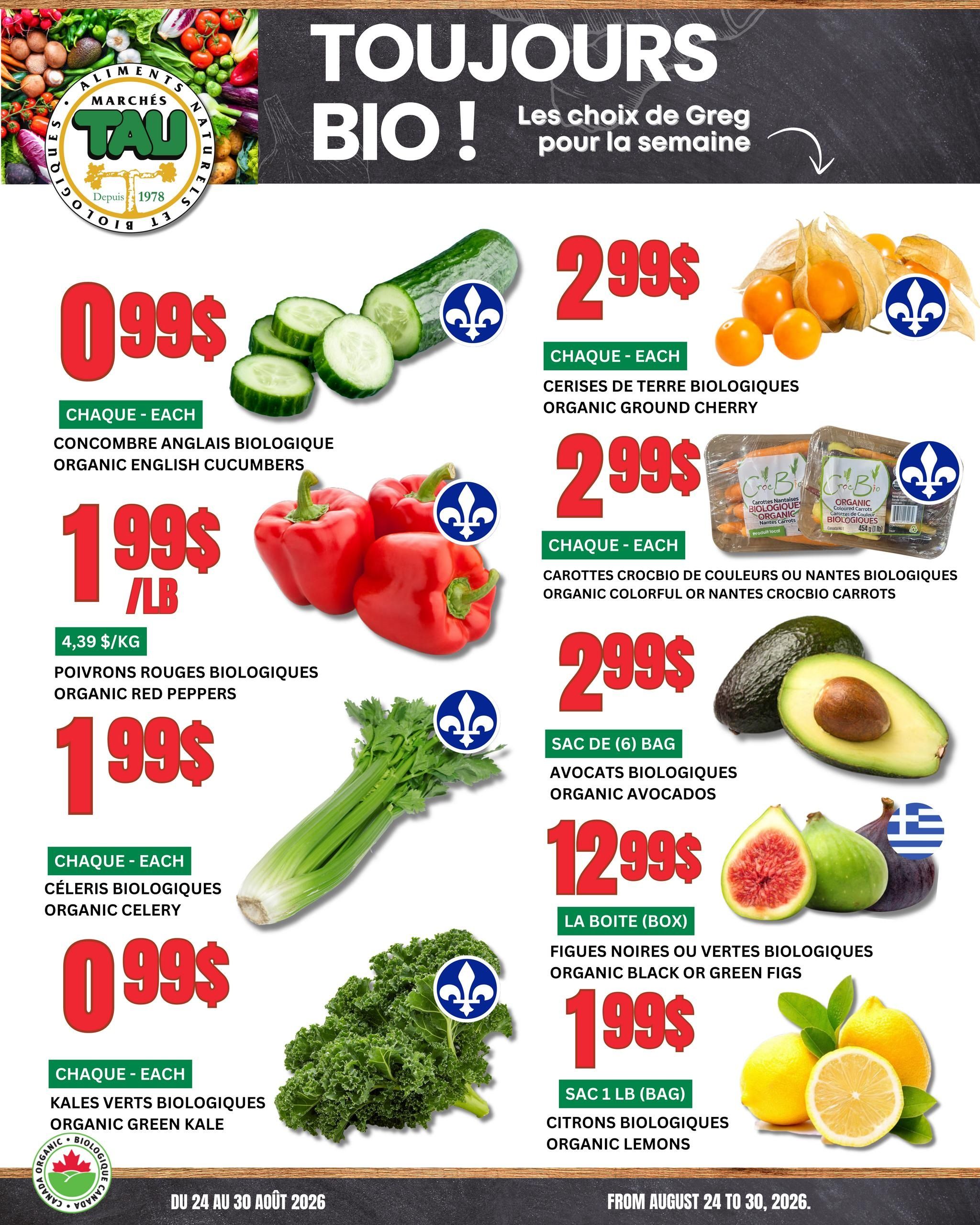 Marches Tau Produce Flyer August 24 to 30