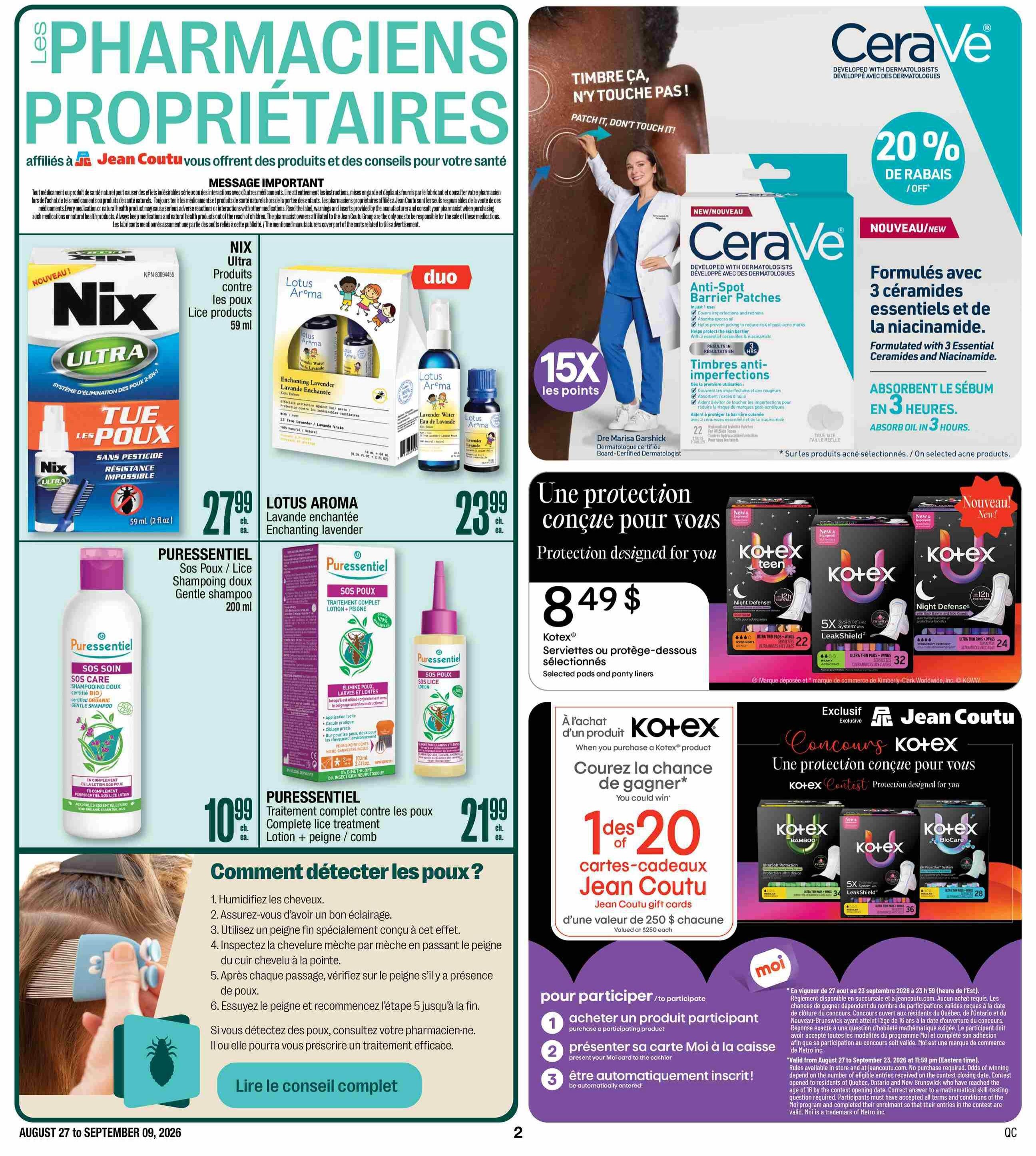 Jean Coutu Flyer August 27 to September 9