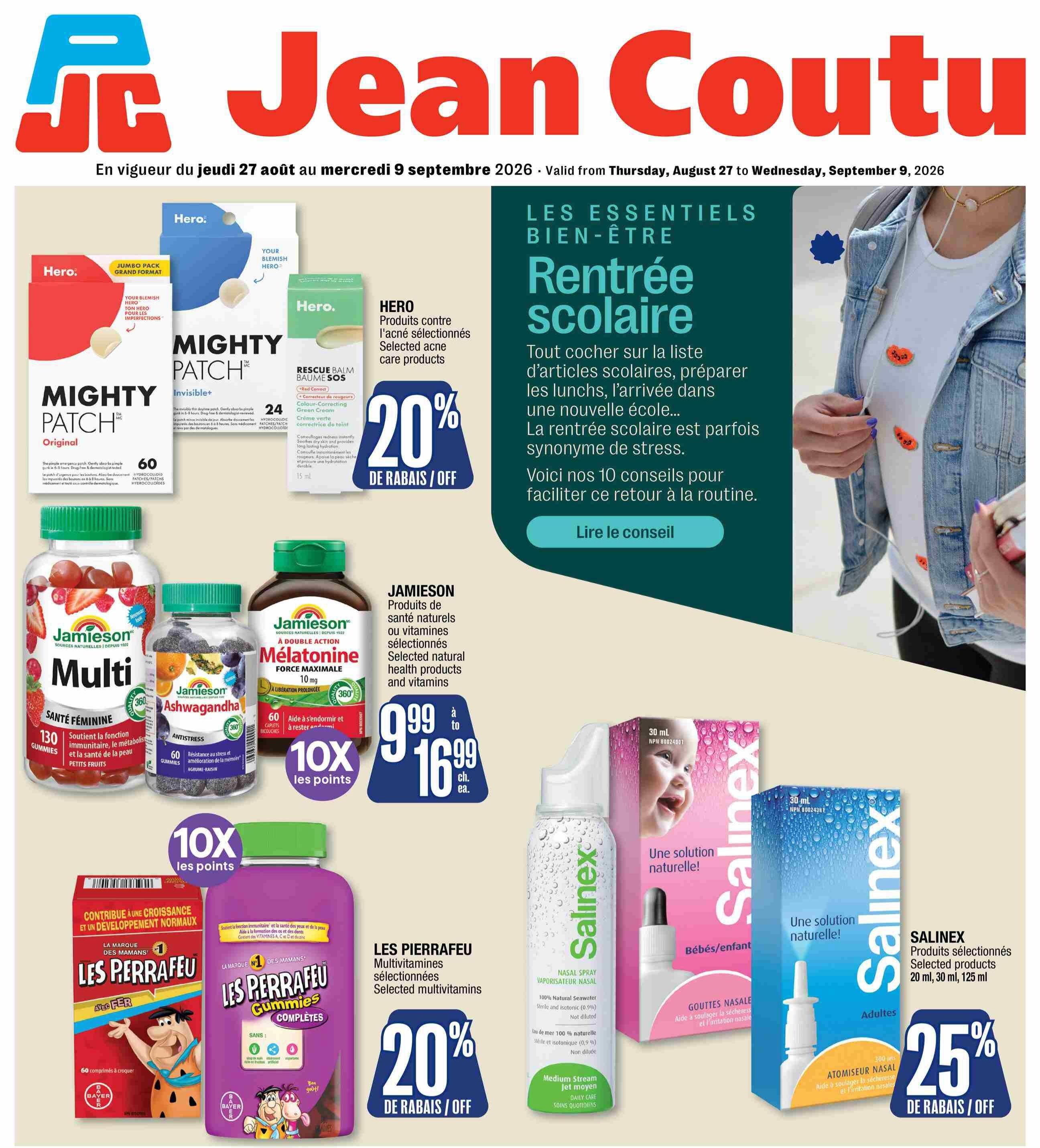 Jean Coutu Flyer August 27 to September 9