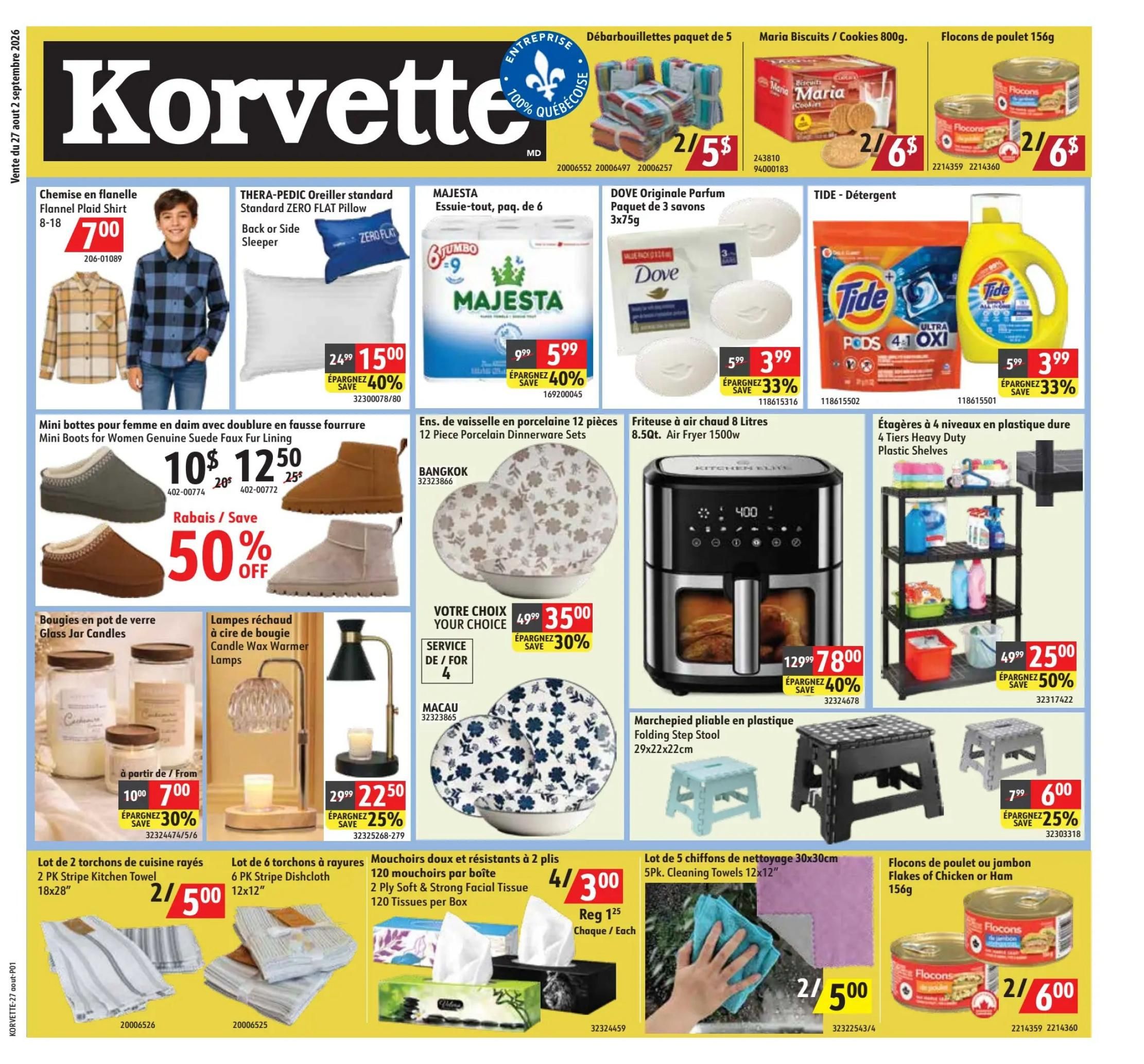 Korvette Flyer August 27 to September 2