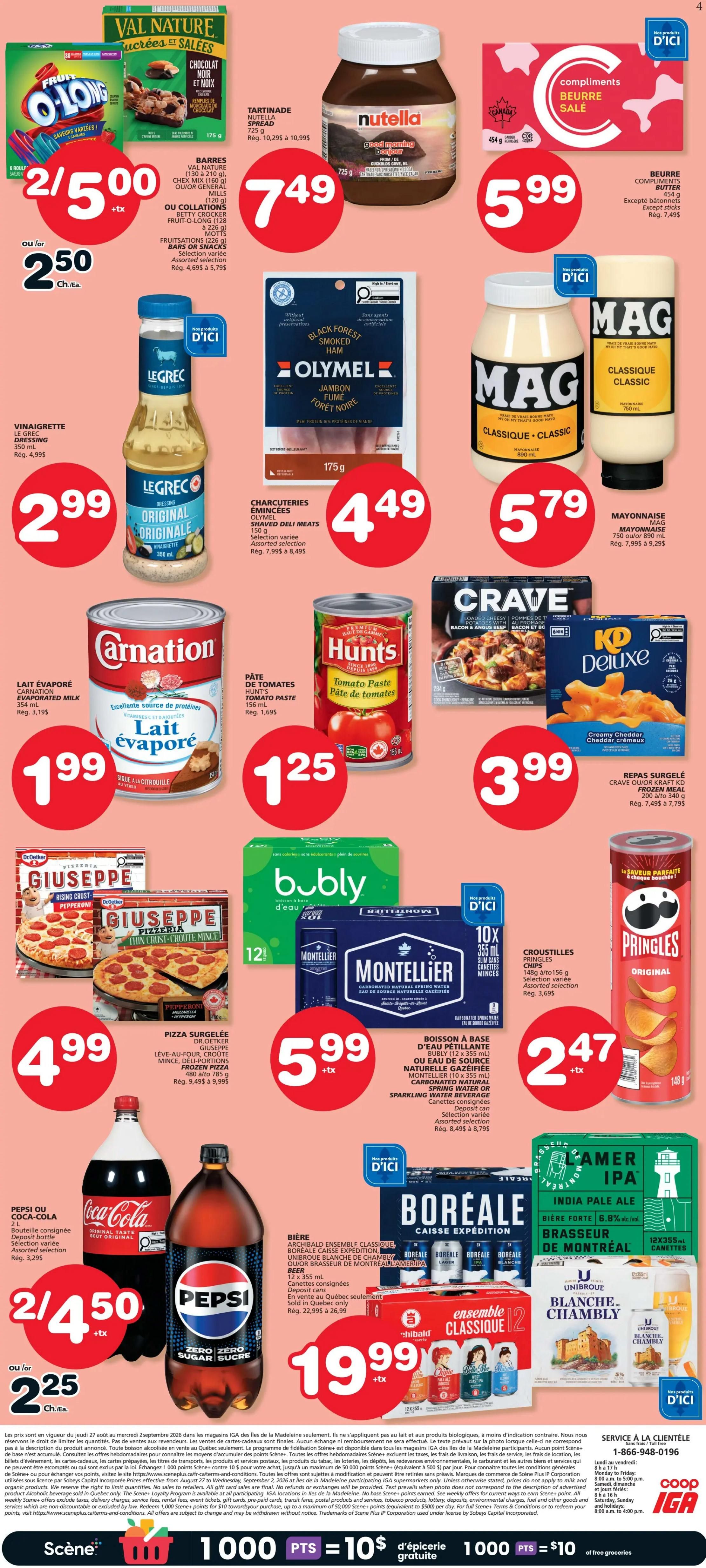 Coop IGA (QC) Flyer August 27 to September 2