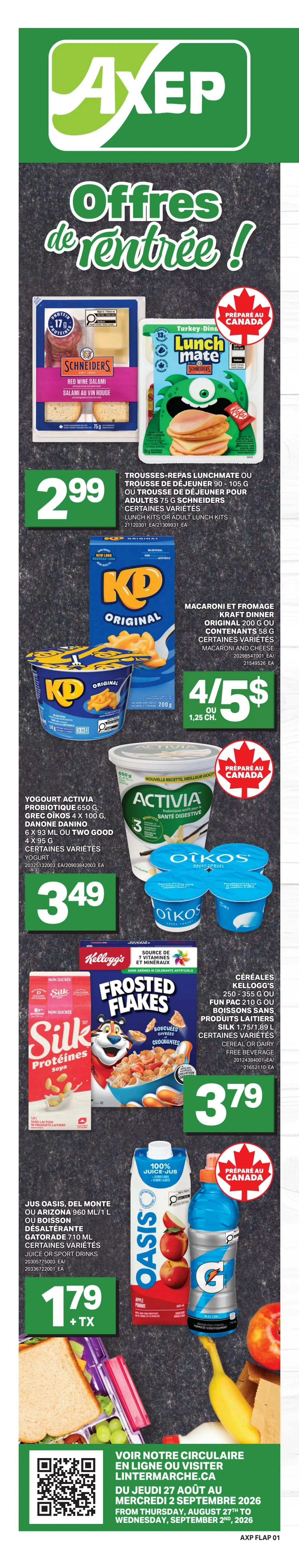 Axep Flyer August 27 to September 2