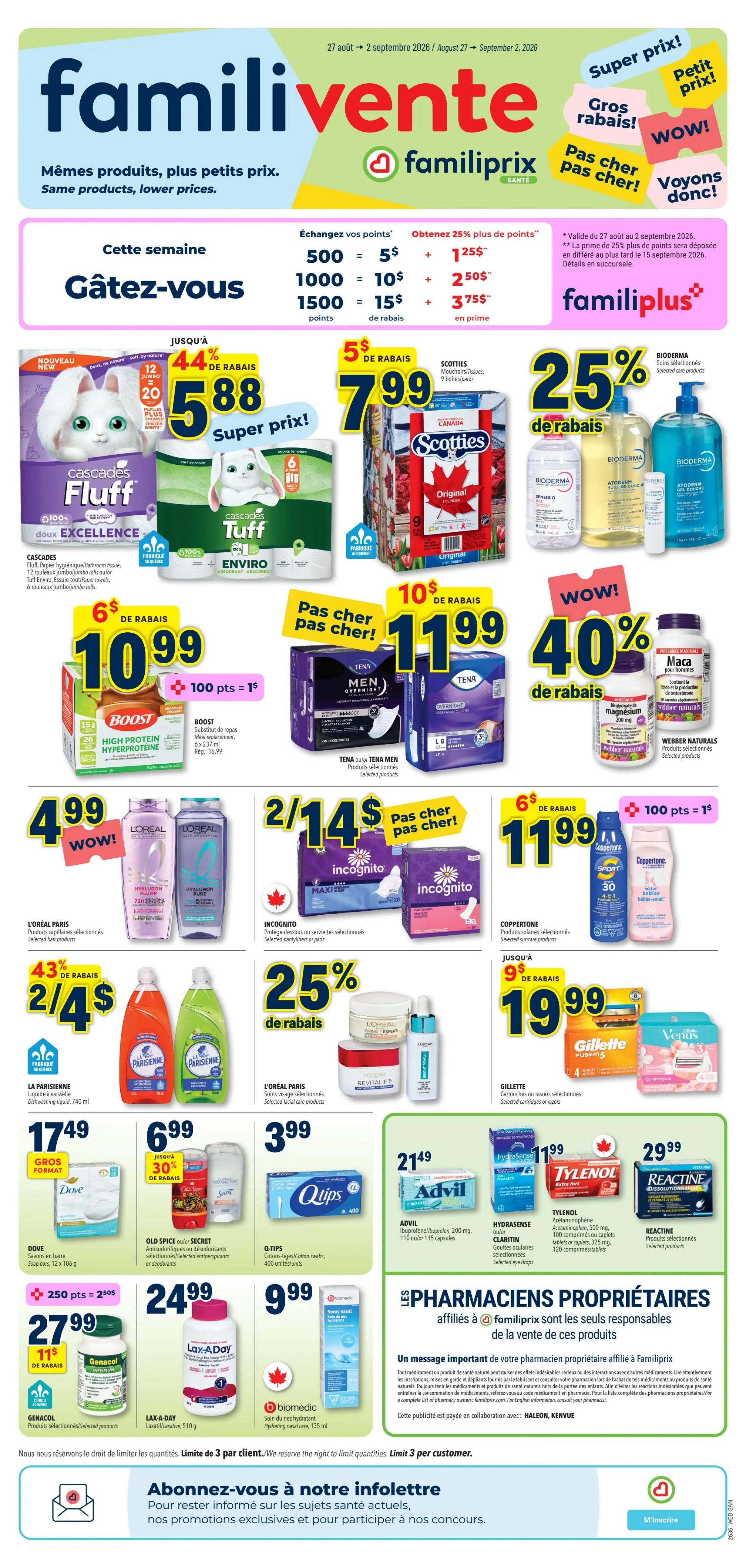 Familiprix Sante Flyer August 27 to September 2