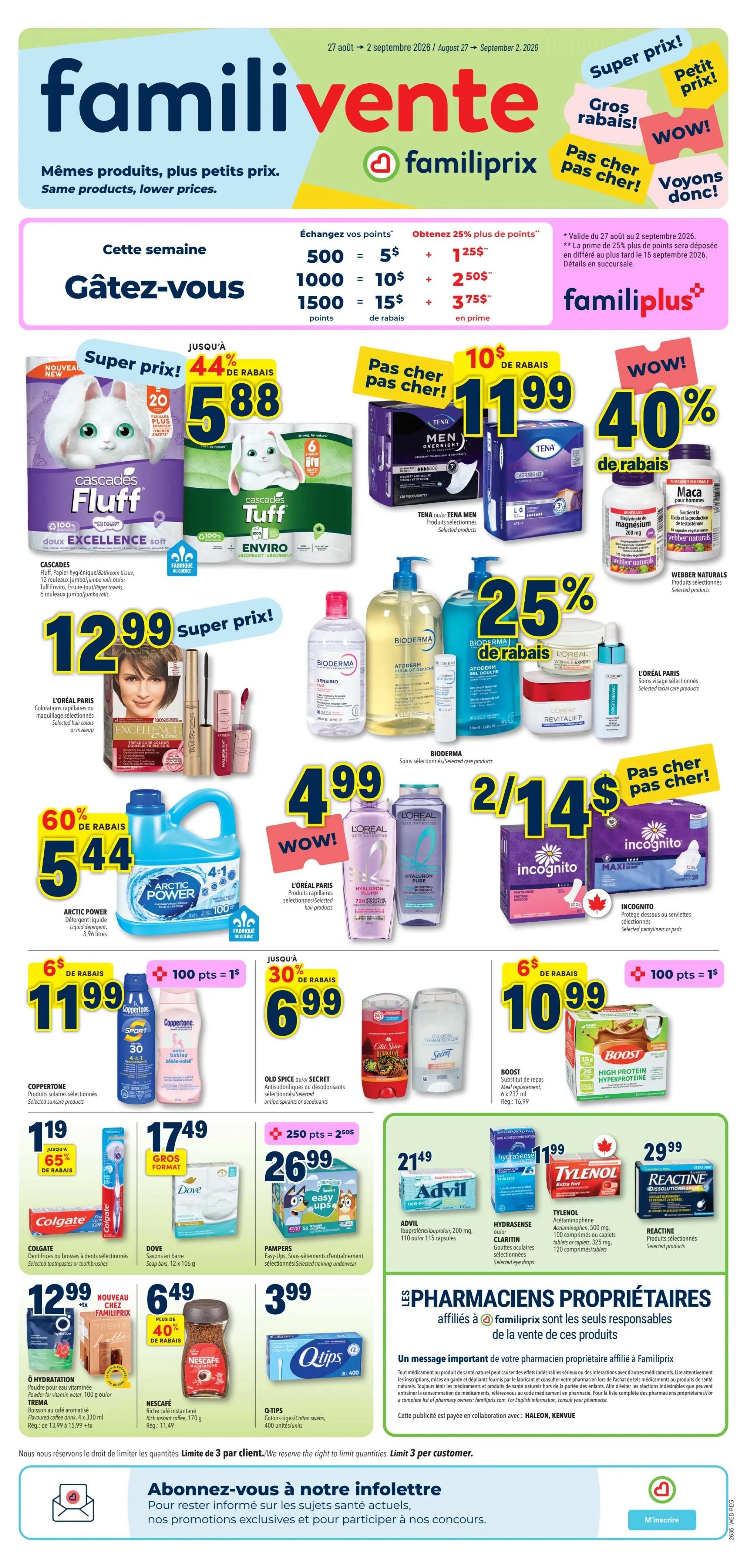 Familiprix Flyer August 27 to September 2
