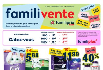 Familiprix Extra Flyer August 27 to September 2