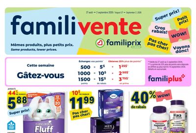 Familiprix Clinique Flyer August 27 to September 2