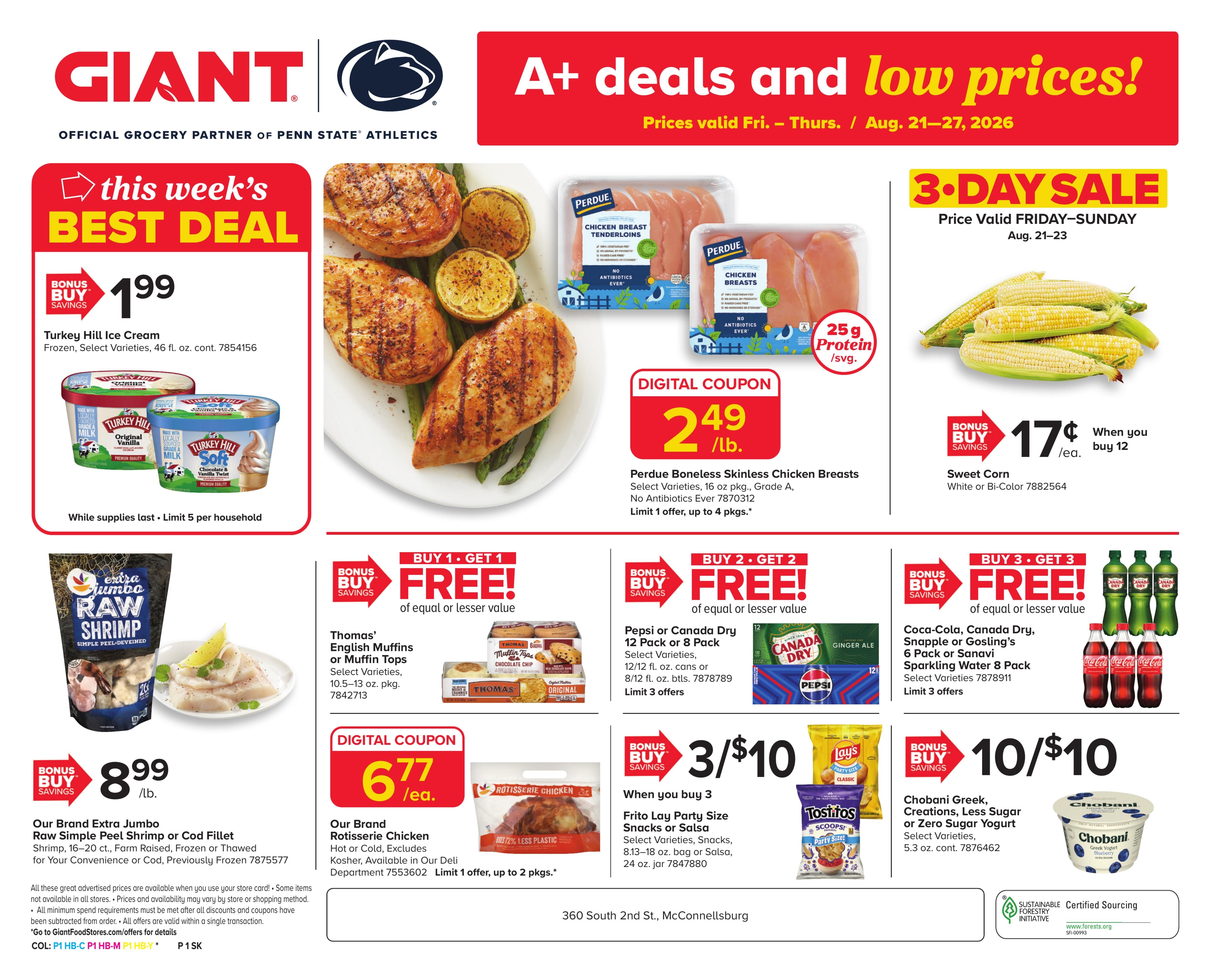 Giant Food Stores (Fort Loudon Area, PA) Weekly Ad August 21 - 27, 2026