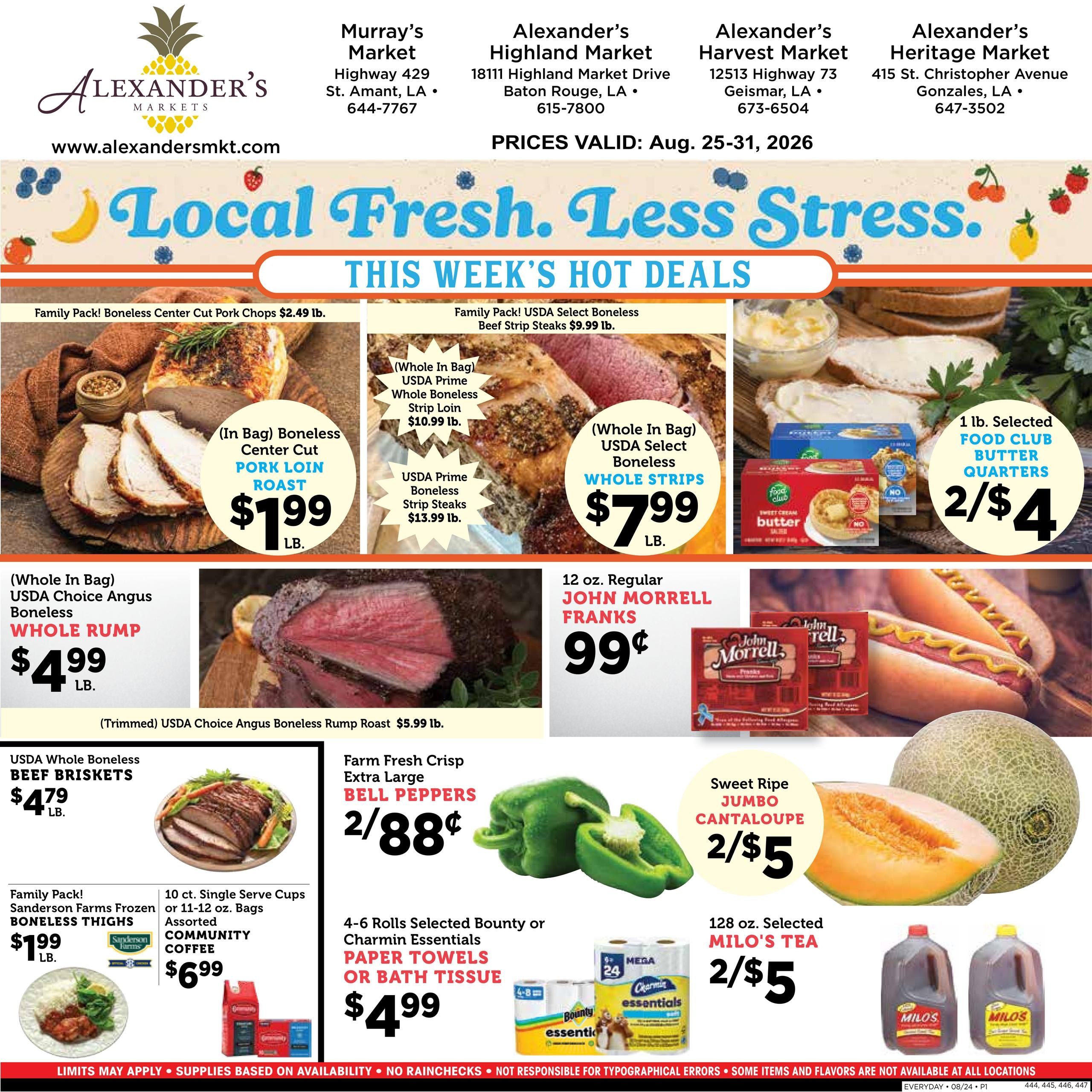 Harvest Supermarket Weekly Ad August 25 - 31, 2026