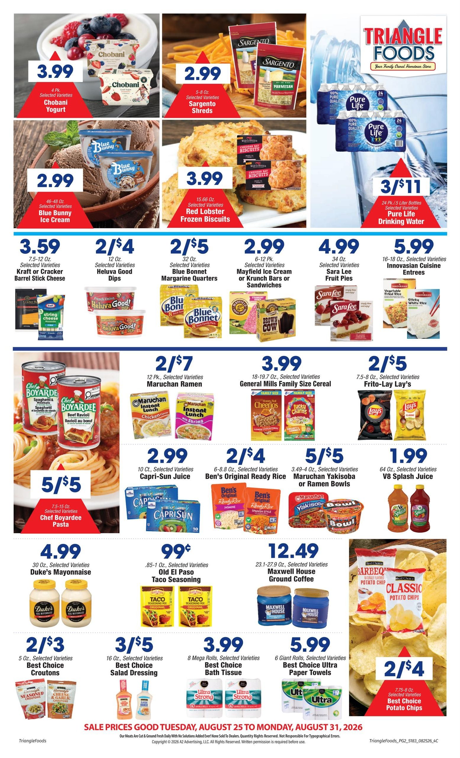 Triangle Foods Weekly Ad August 25 - 31, 2026