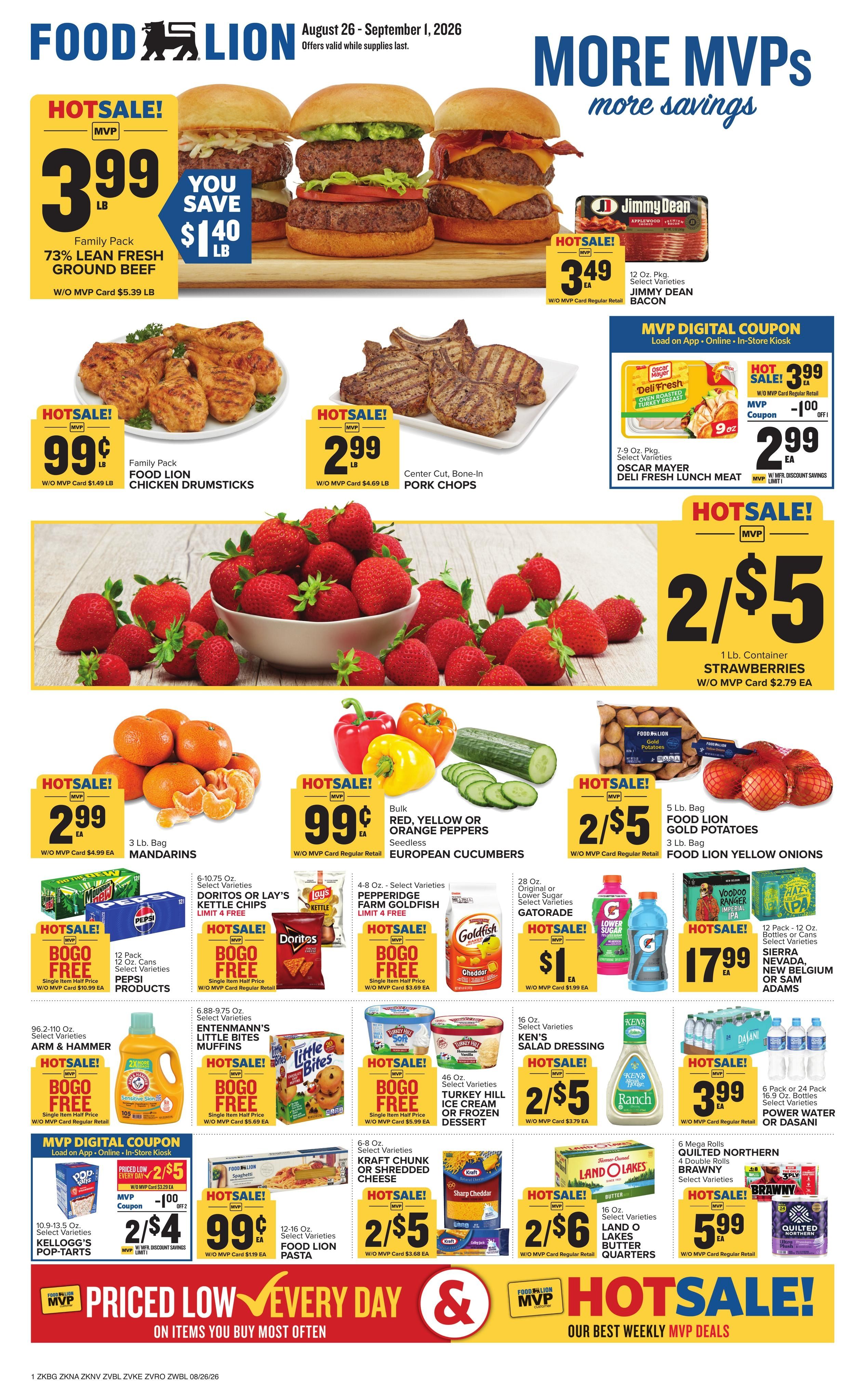 Food Lion (Scottsville–Bowling Green Area, KY–TN) Weekly Ad August 26 - September 1, 2026