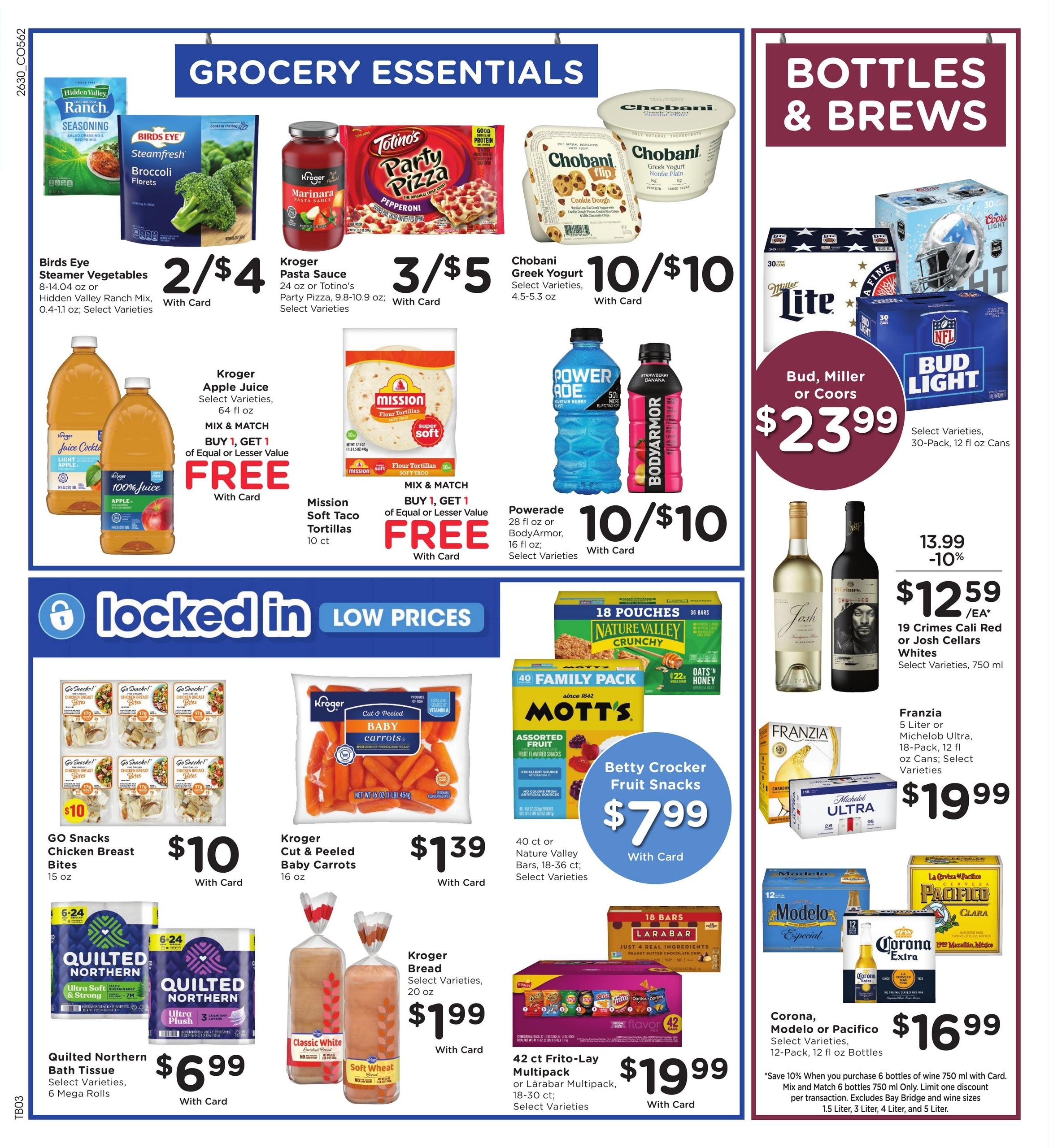 Kroger (Glen Dale-Short Creek Area, WV) Weekly Ad August 26 - September 1, 2026