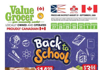 Value Grocer Flyer August 27 to September 2