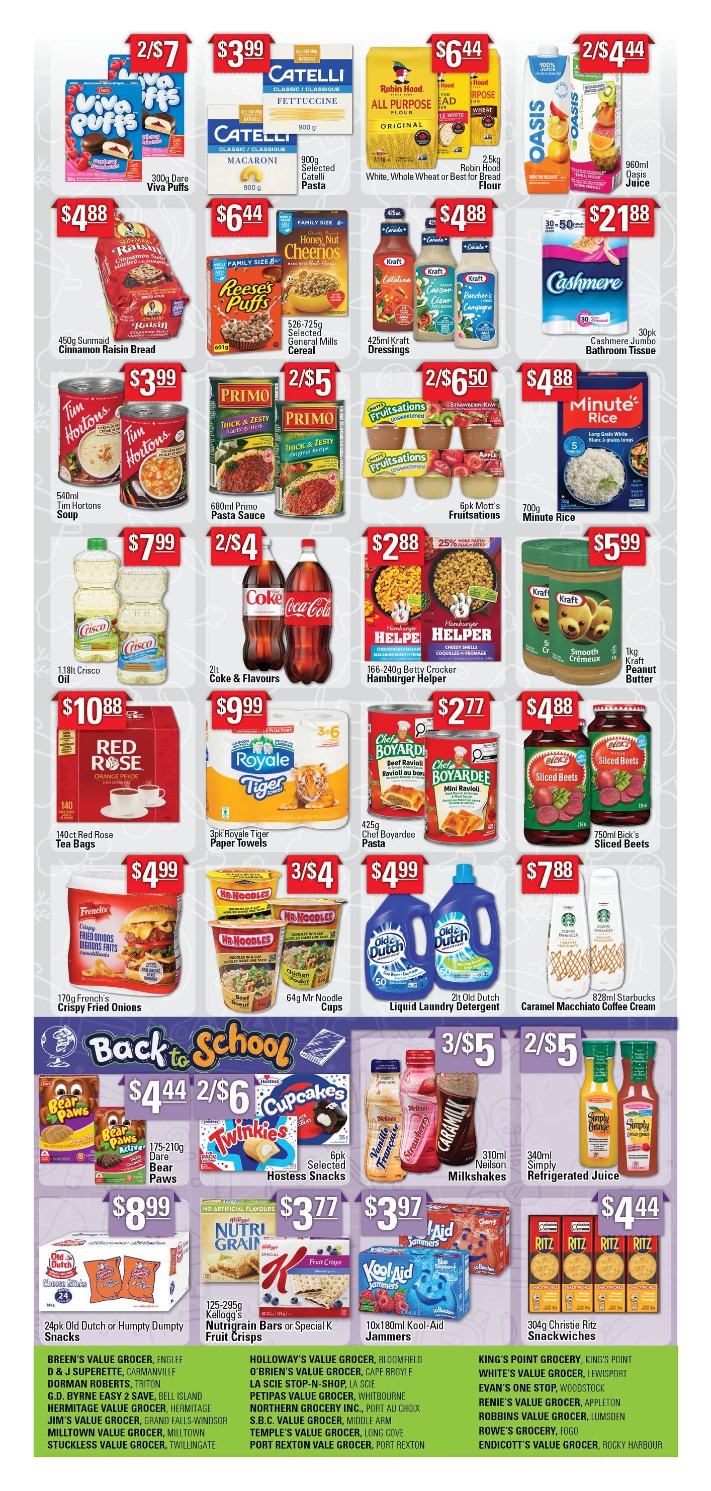 Value Grocer Flyer August 27 to September 2