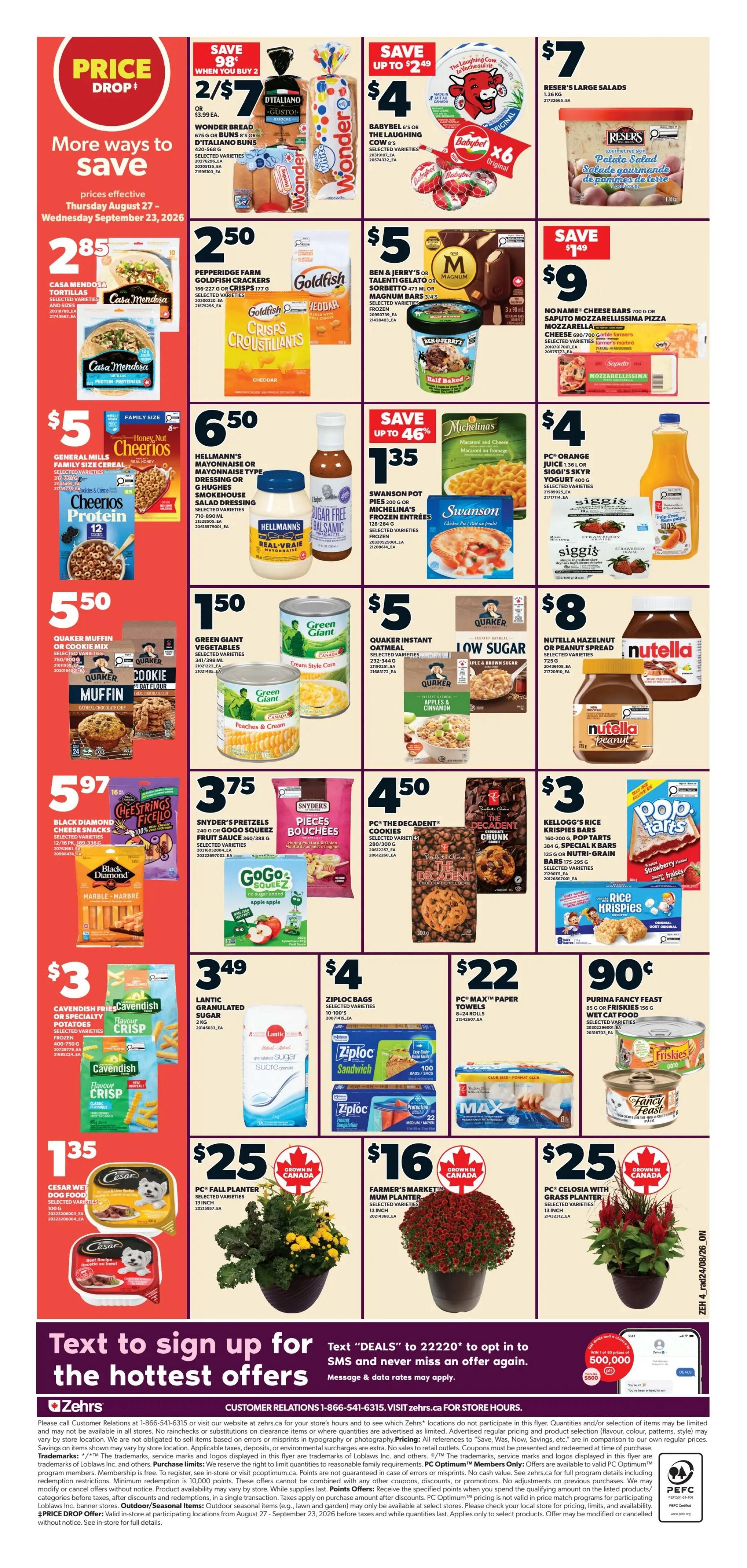 Zehrs Flyer August 27 to September 2