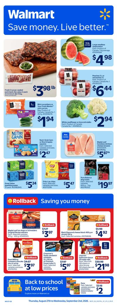 Walmart (ON) Flyer August 27 to September 2