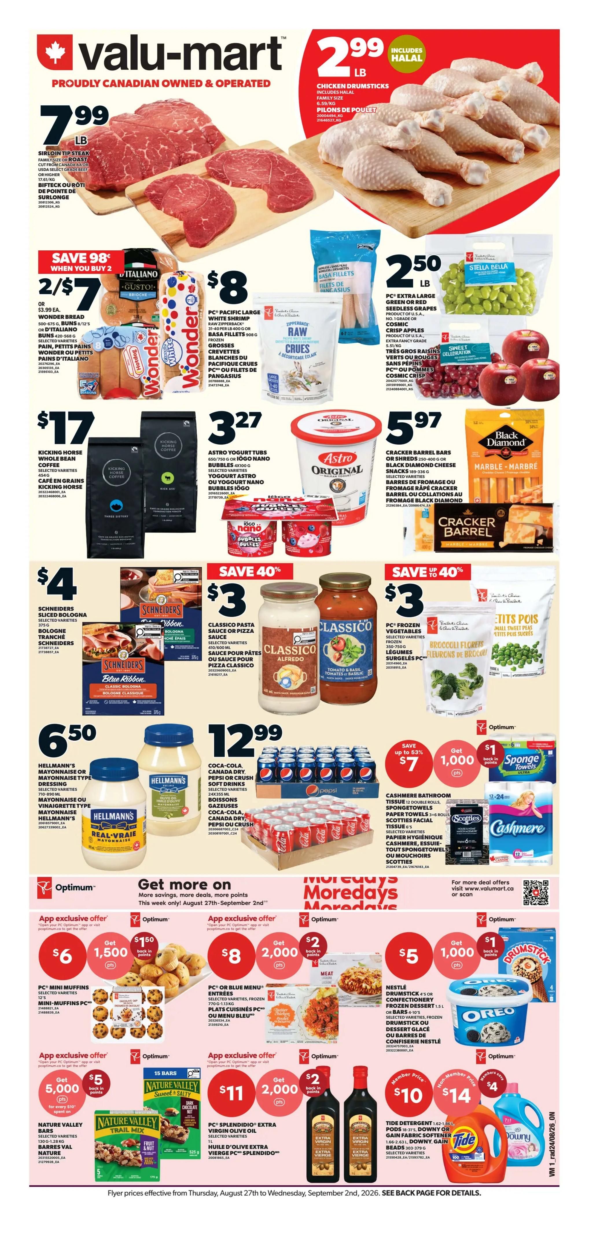 Valu-mart Flyer August 27 to September 2