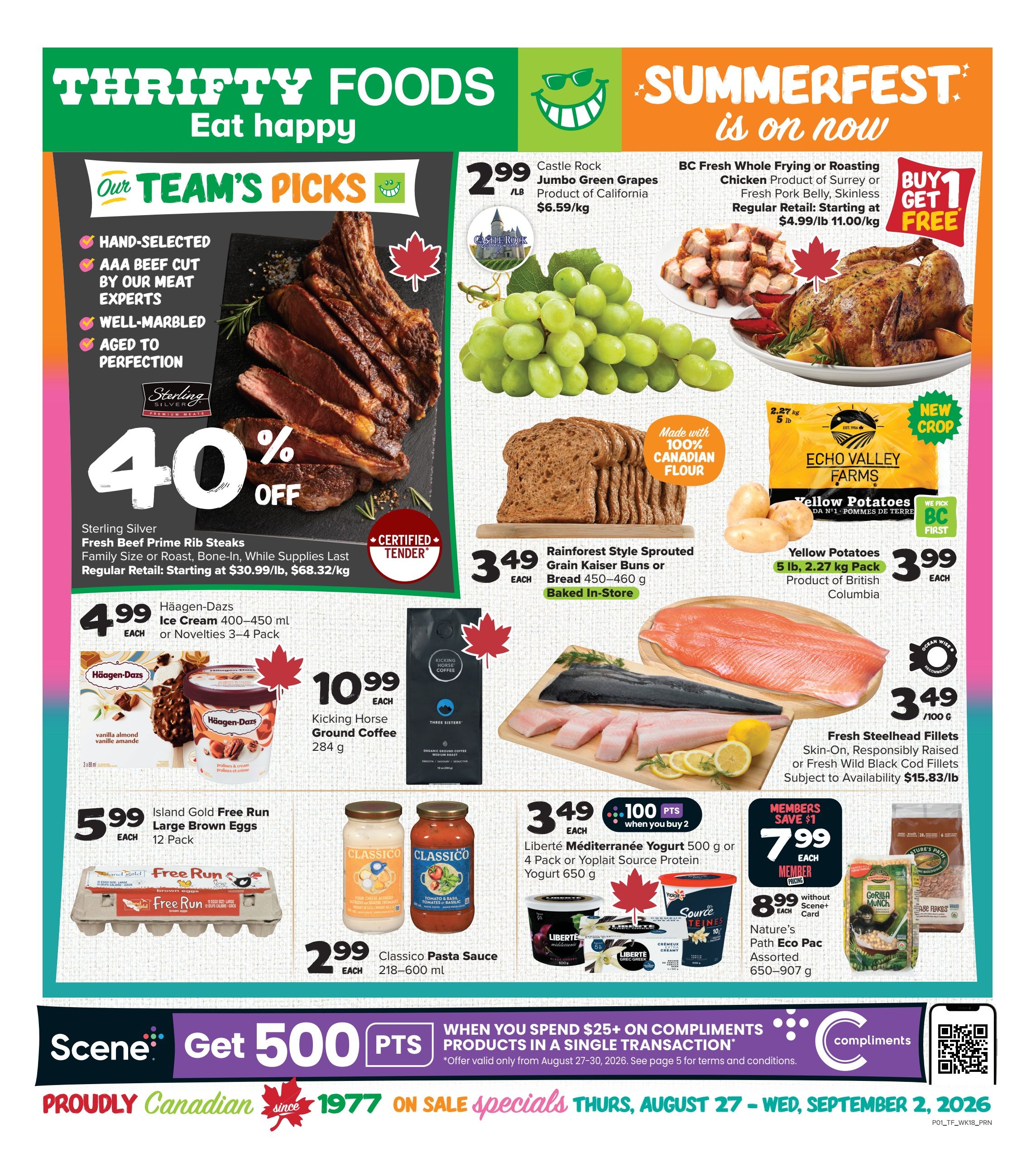 Thrifty Foods Flyer August 27 to September 2