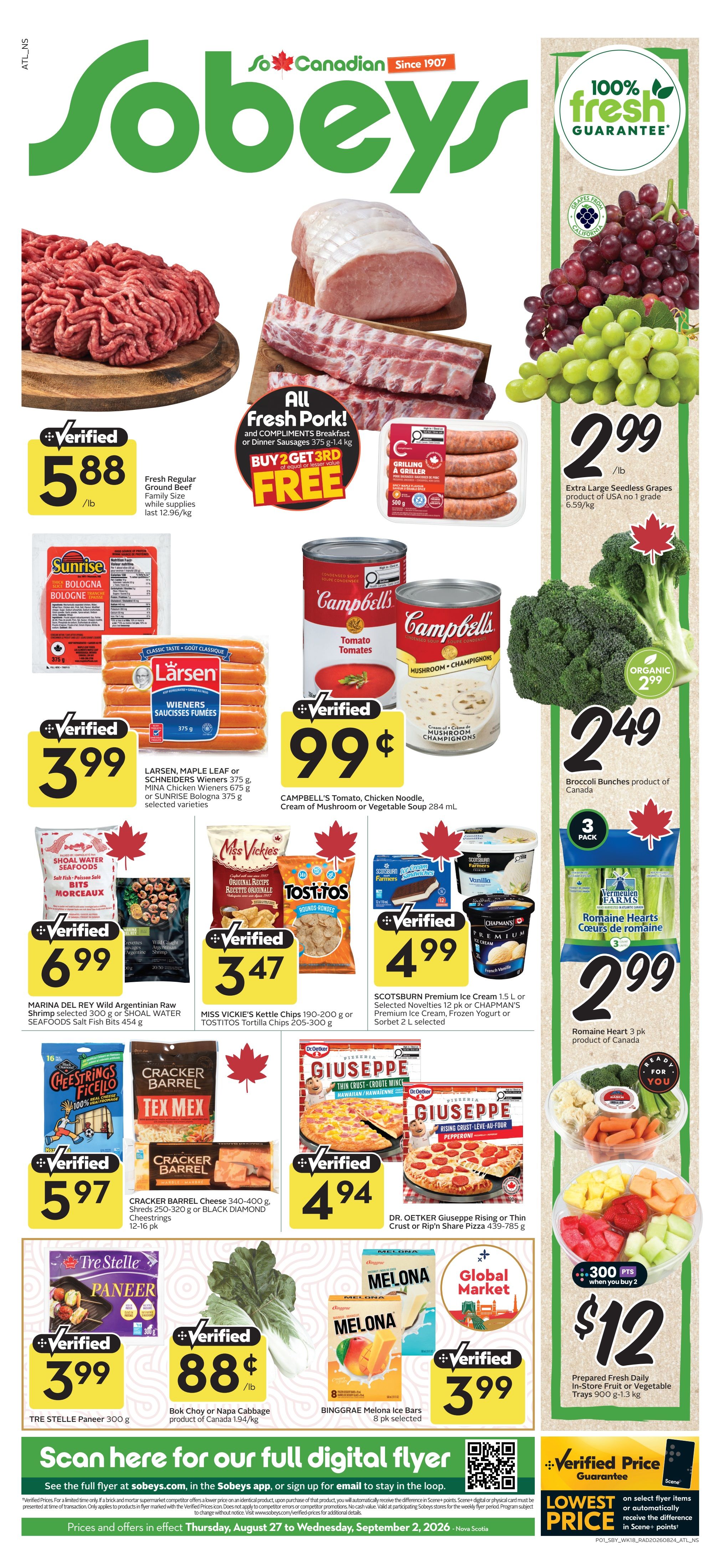 Sobeys (Atlantic) Flyer August 27 to September 2