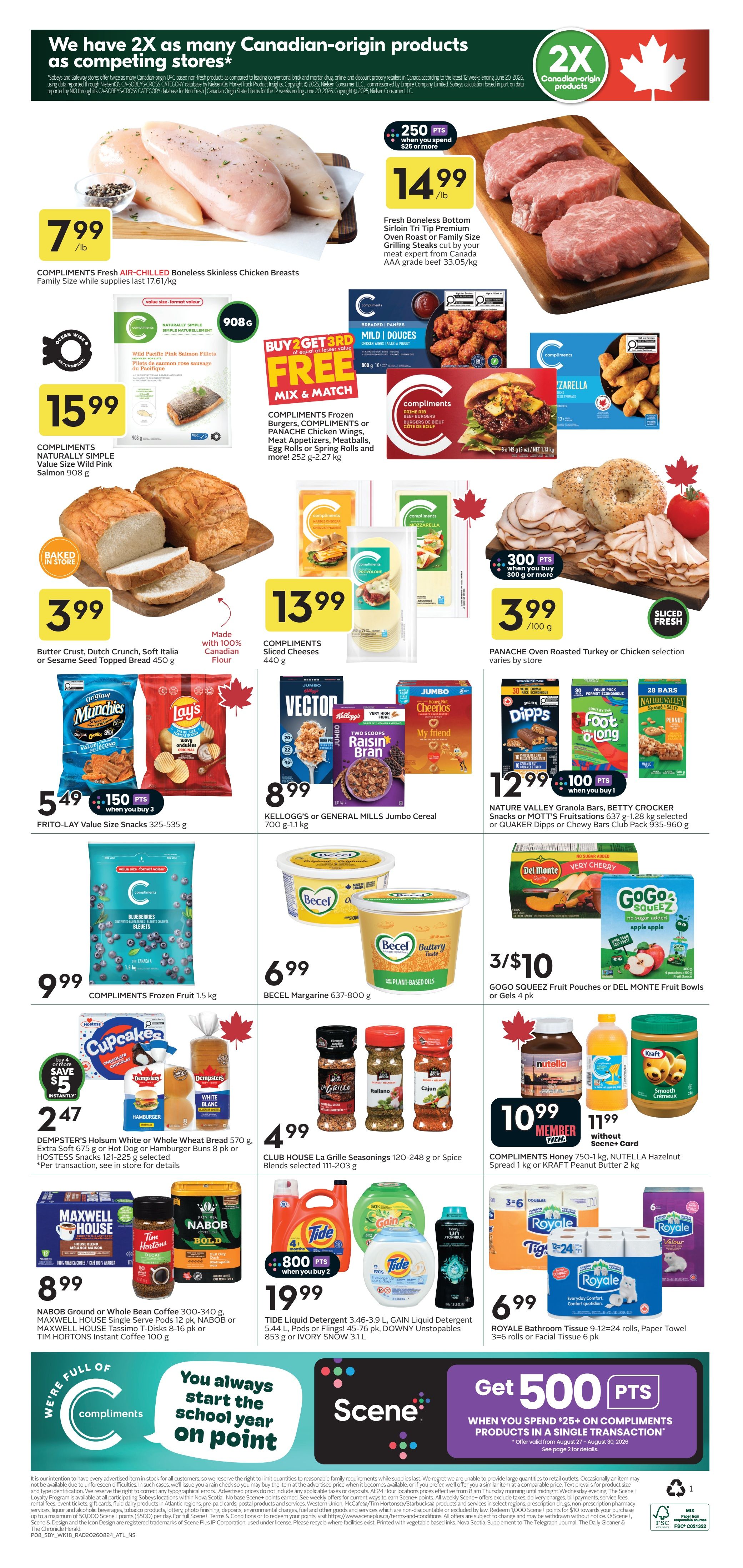 Sobeys (Atlantic) Flyer August 27 to September 2