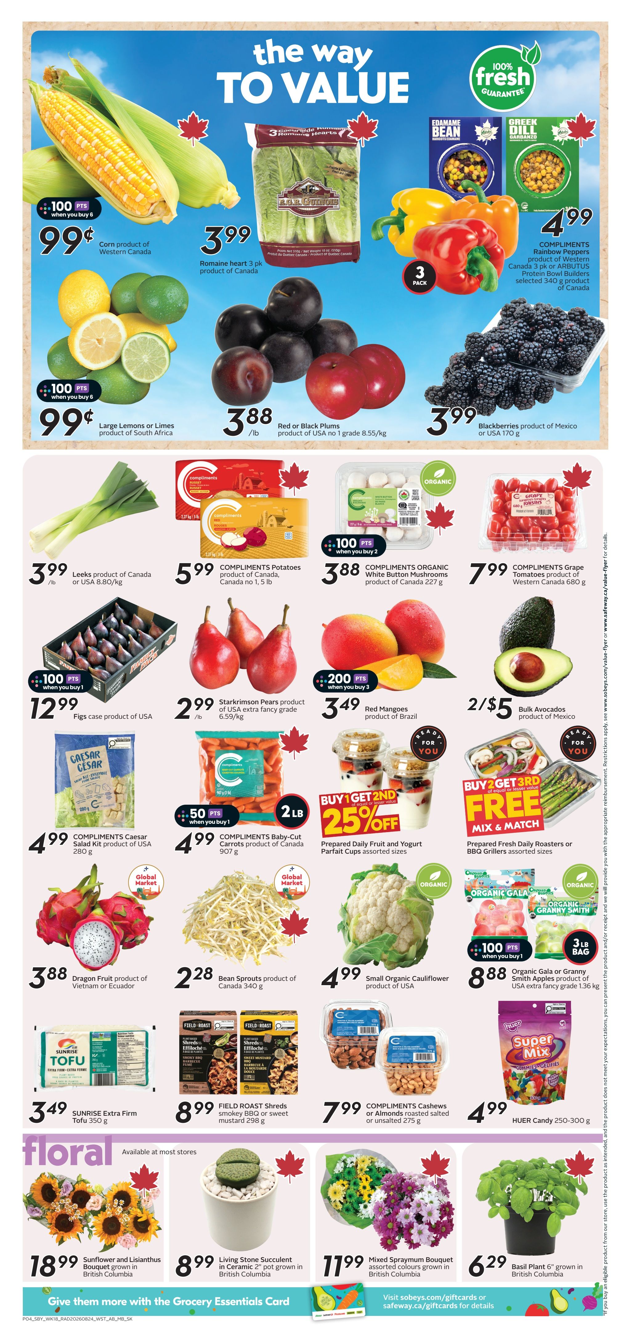 Sobeys/Safeway (SK & MB) Flyer August 27 to September 2
