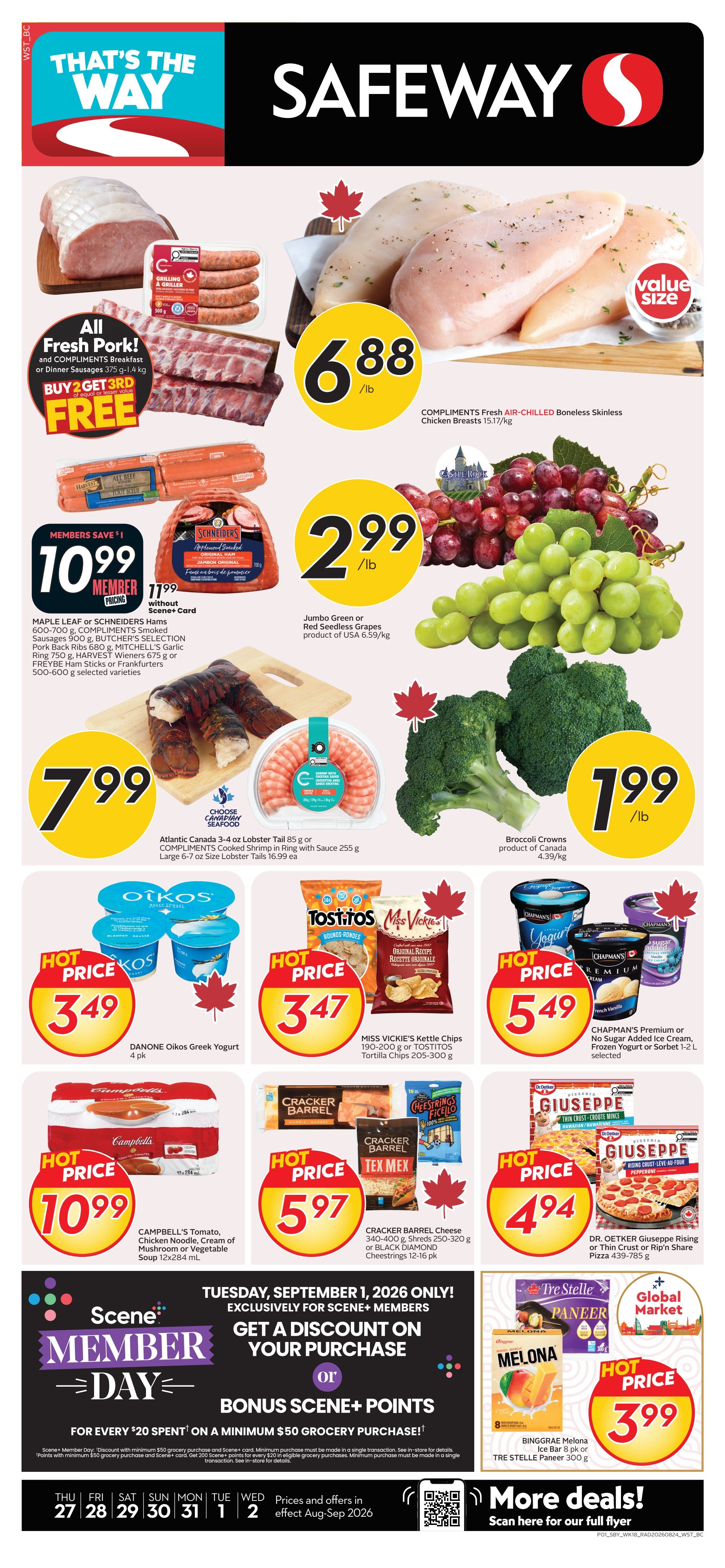Safeway (BC) Flyer August 27 to September 2