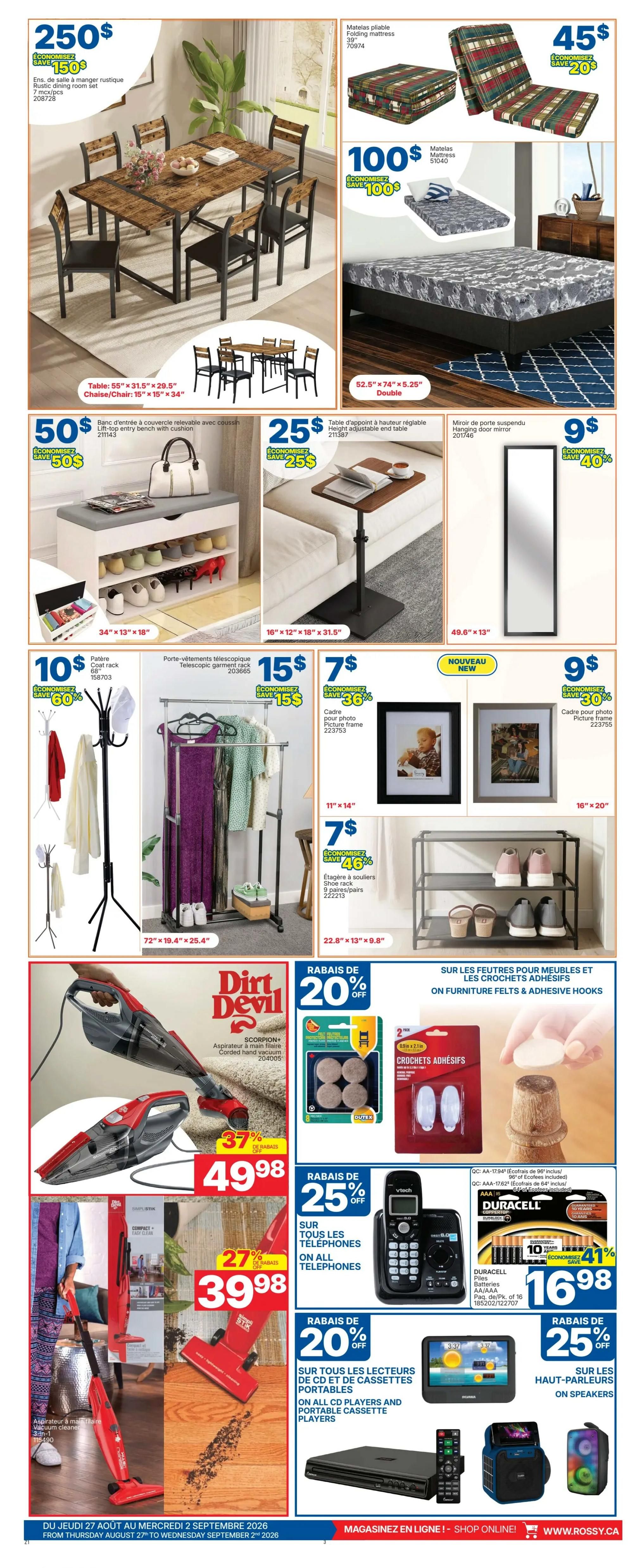 Rossy Flyer August 27 to September 2