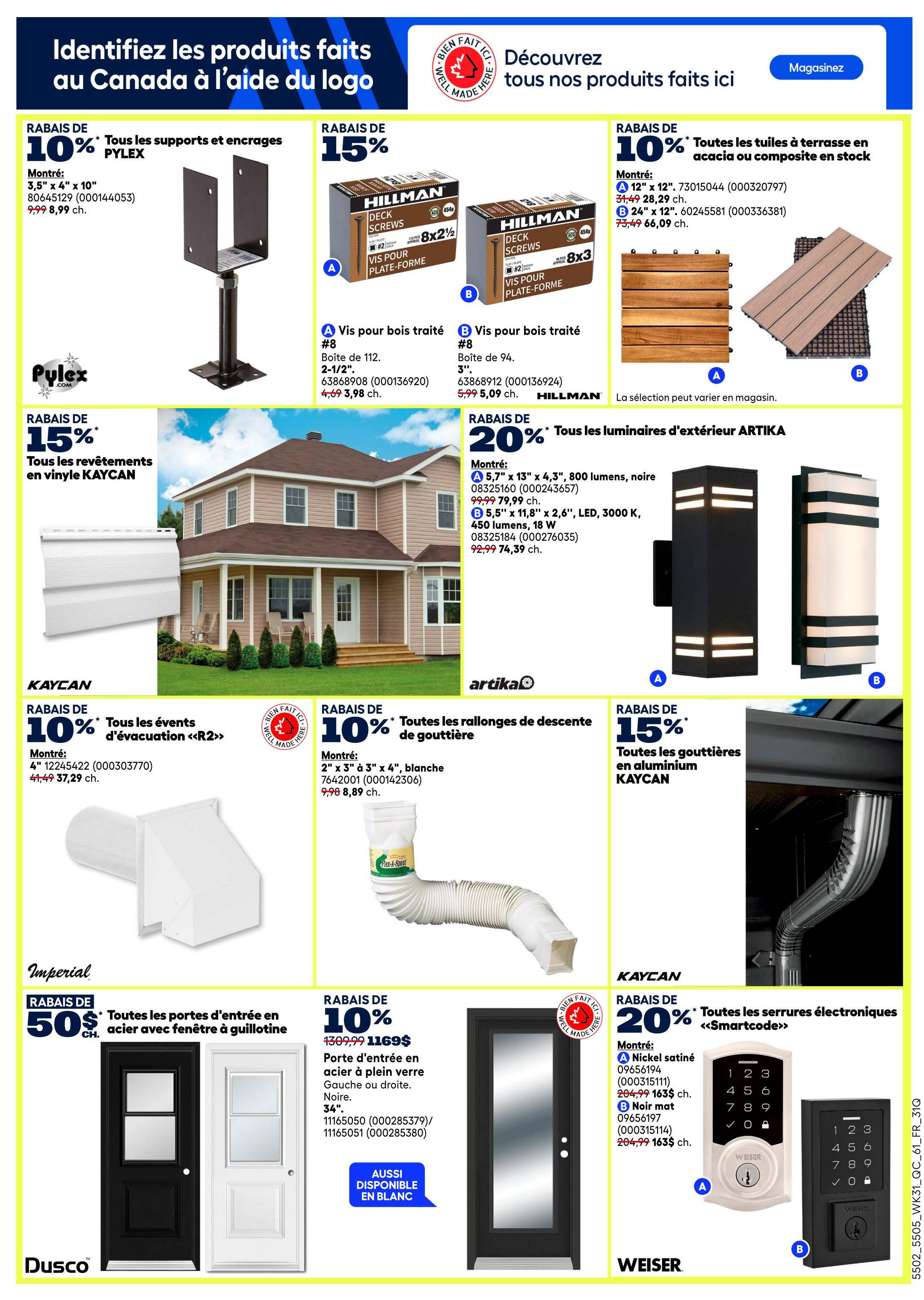 Rona & Rona+ (QC) Flyer August 27 to September 2