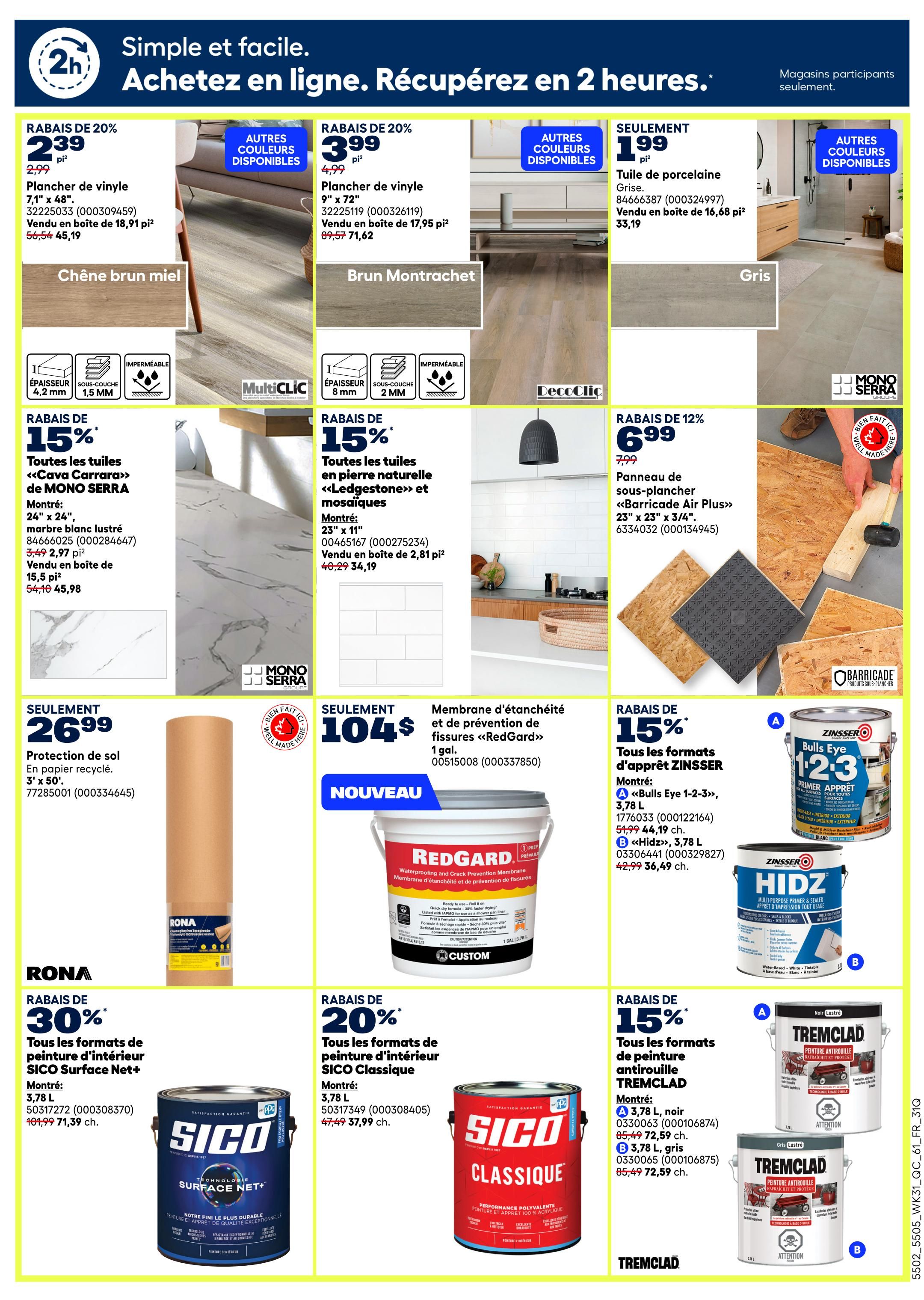 Rona & Rona+ (QC) Flyer August 27 to September 2