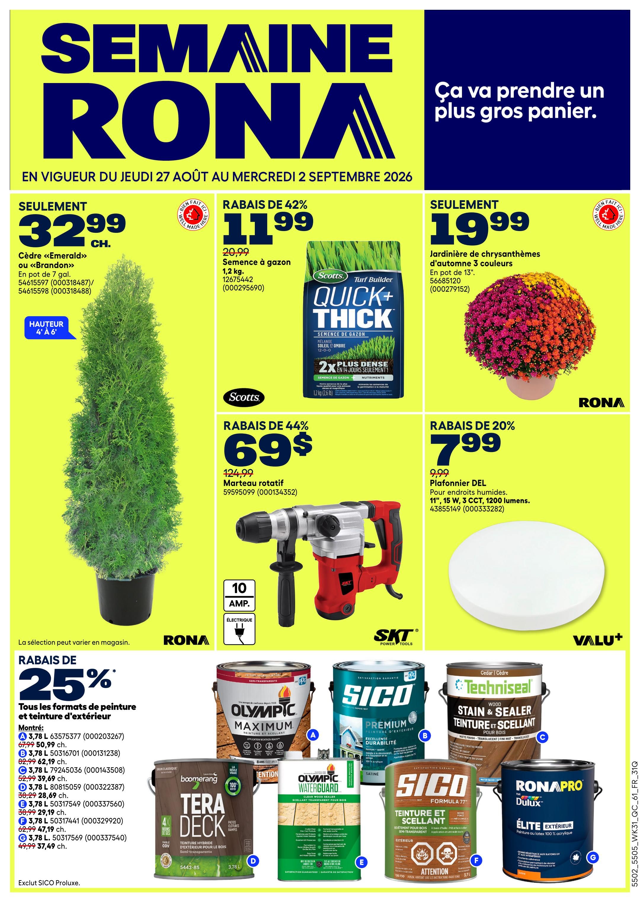 Rona & Rona+ (QC) Flyer August 27 to September 2