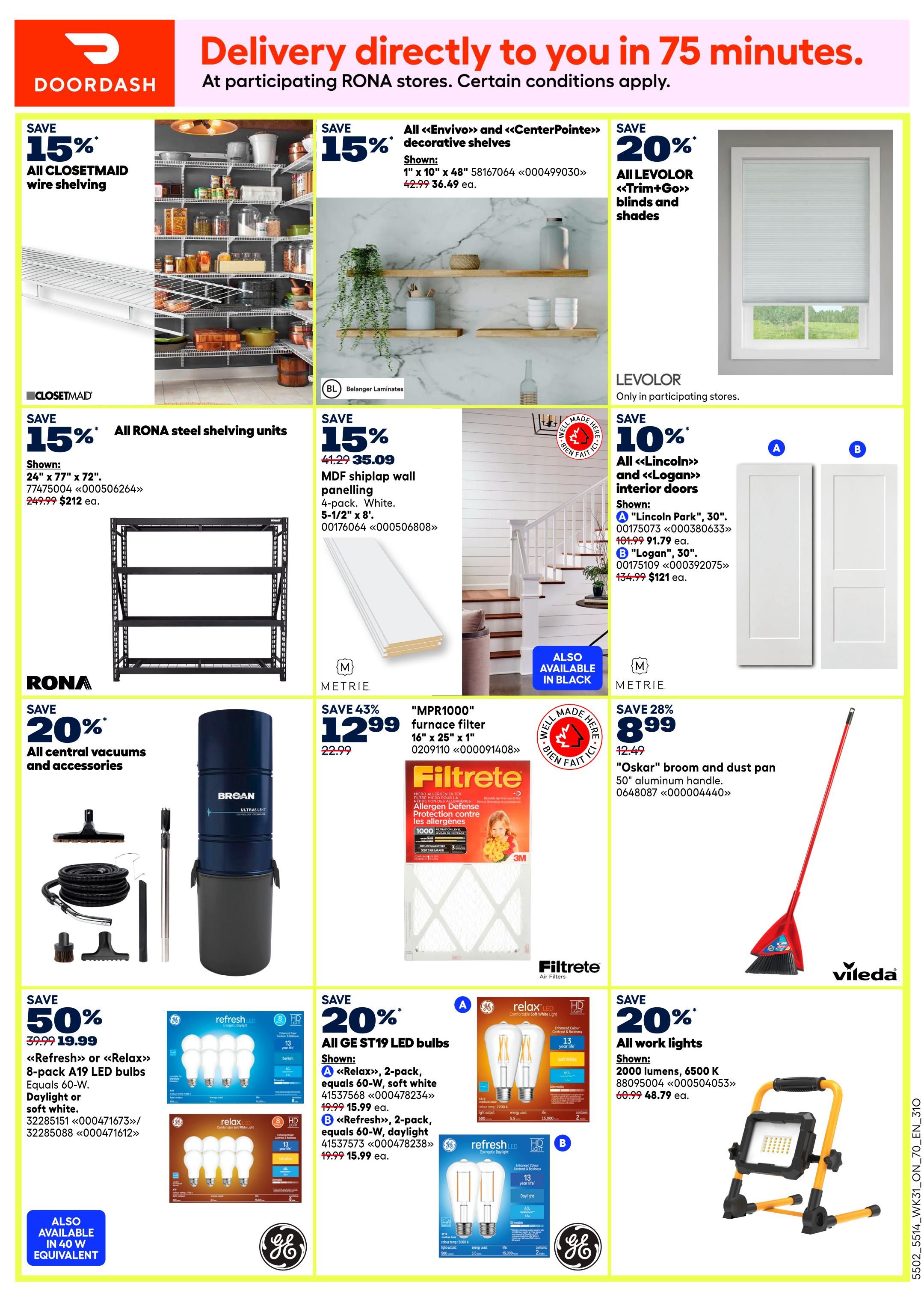 Rona & Rona+ (ON) Flyer August 27 to September 2