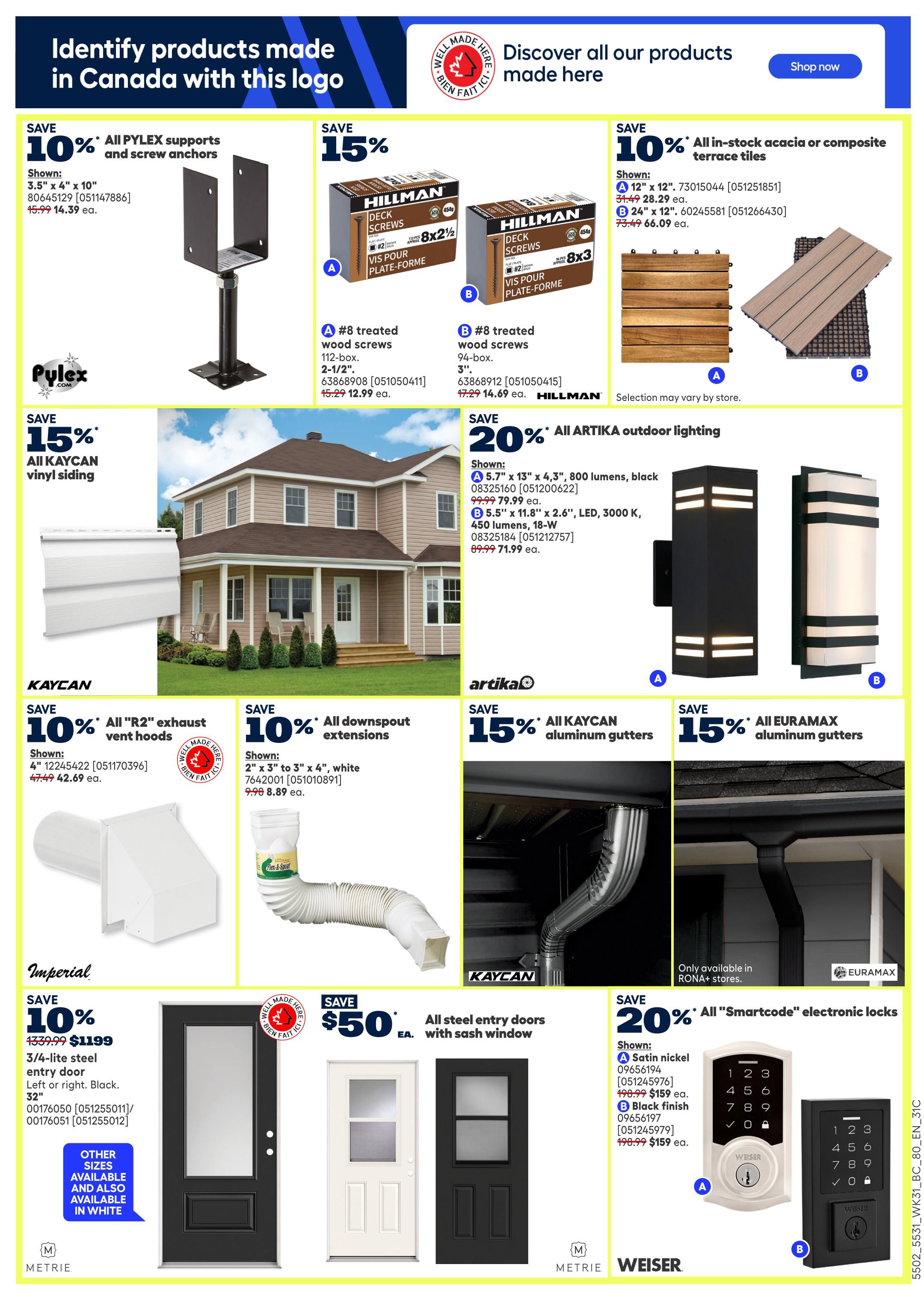 Rona & Rona+ (BC) Flyer August 27 to September 2
