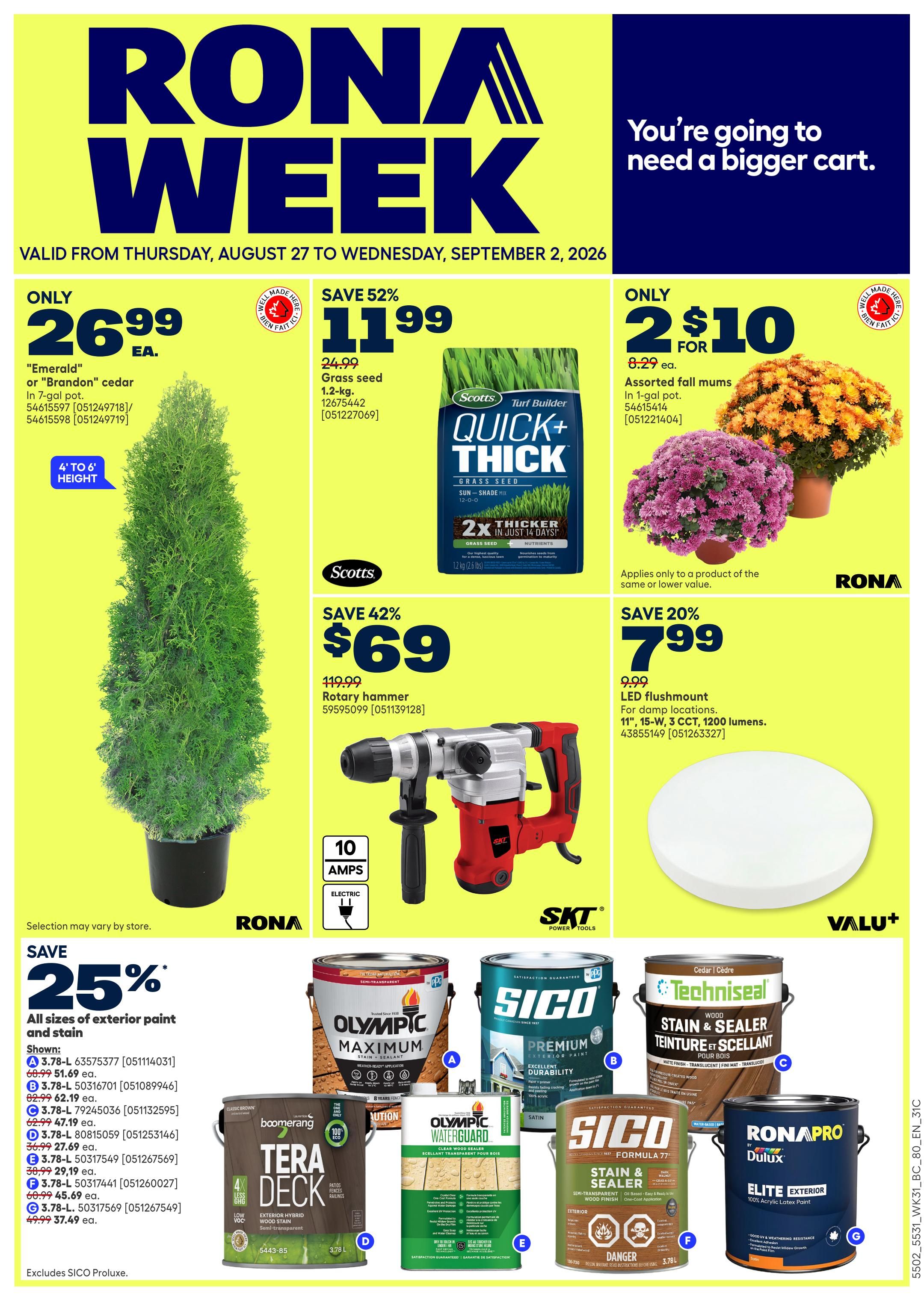 Rona & Rona+ (BC) Flyer August 27 to September 2