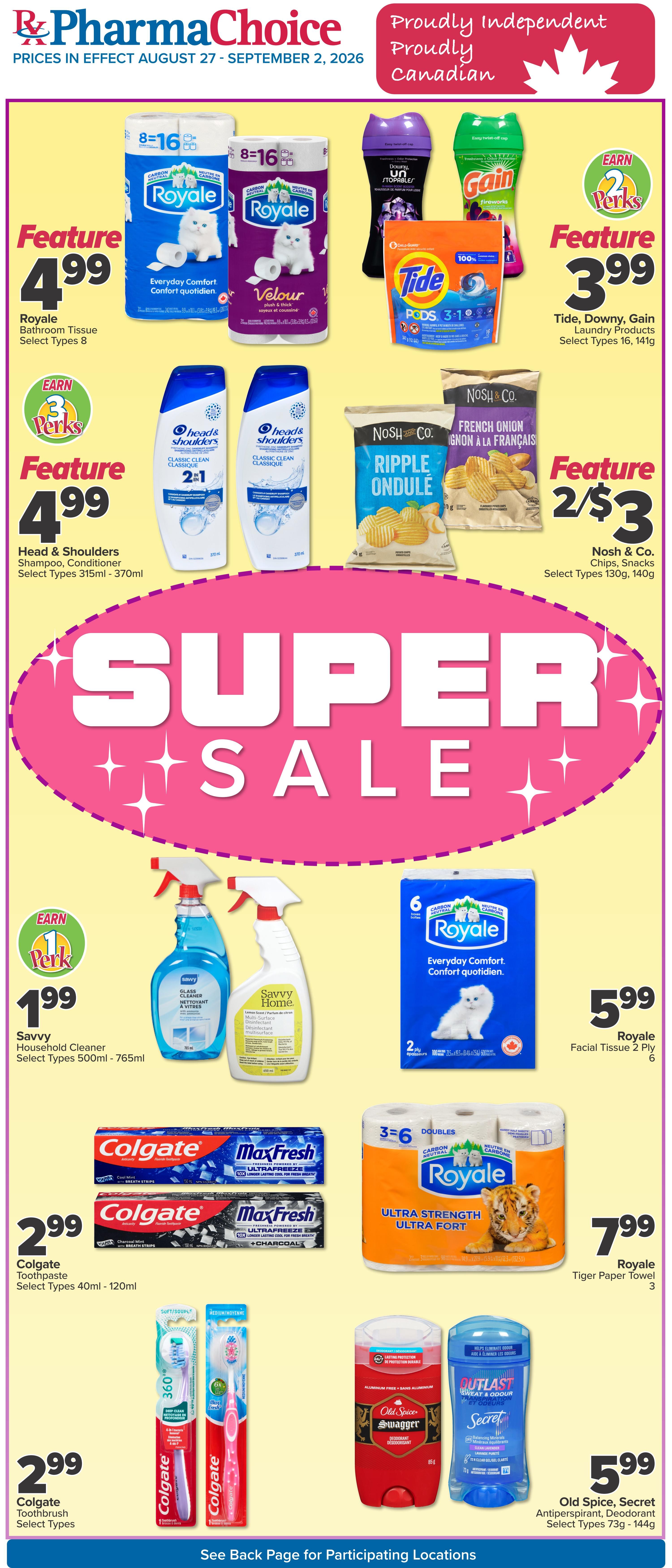 PharmaChoice (BC, AB, SK & MB) Flyer August 27 to September 2