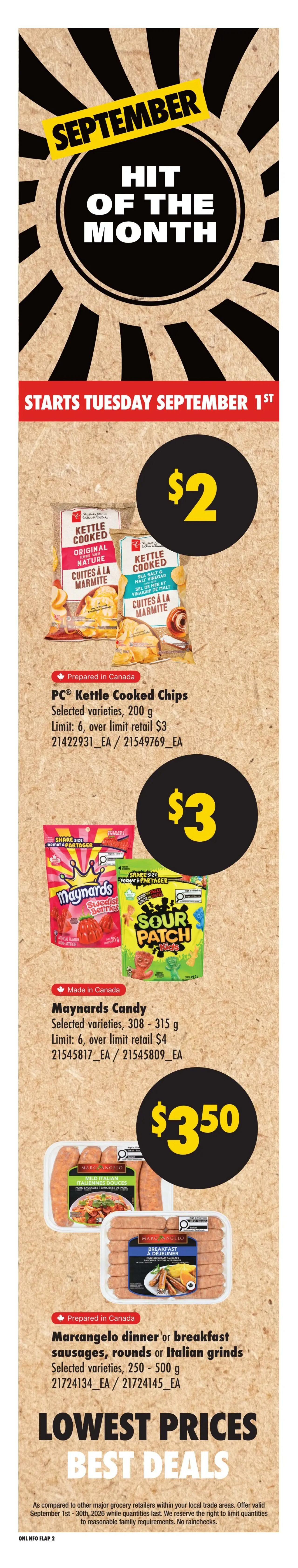 No Frills (GTA) Flyer August 27 to September 2