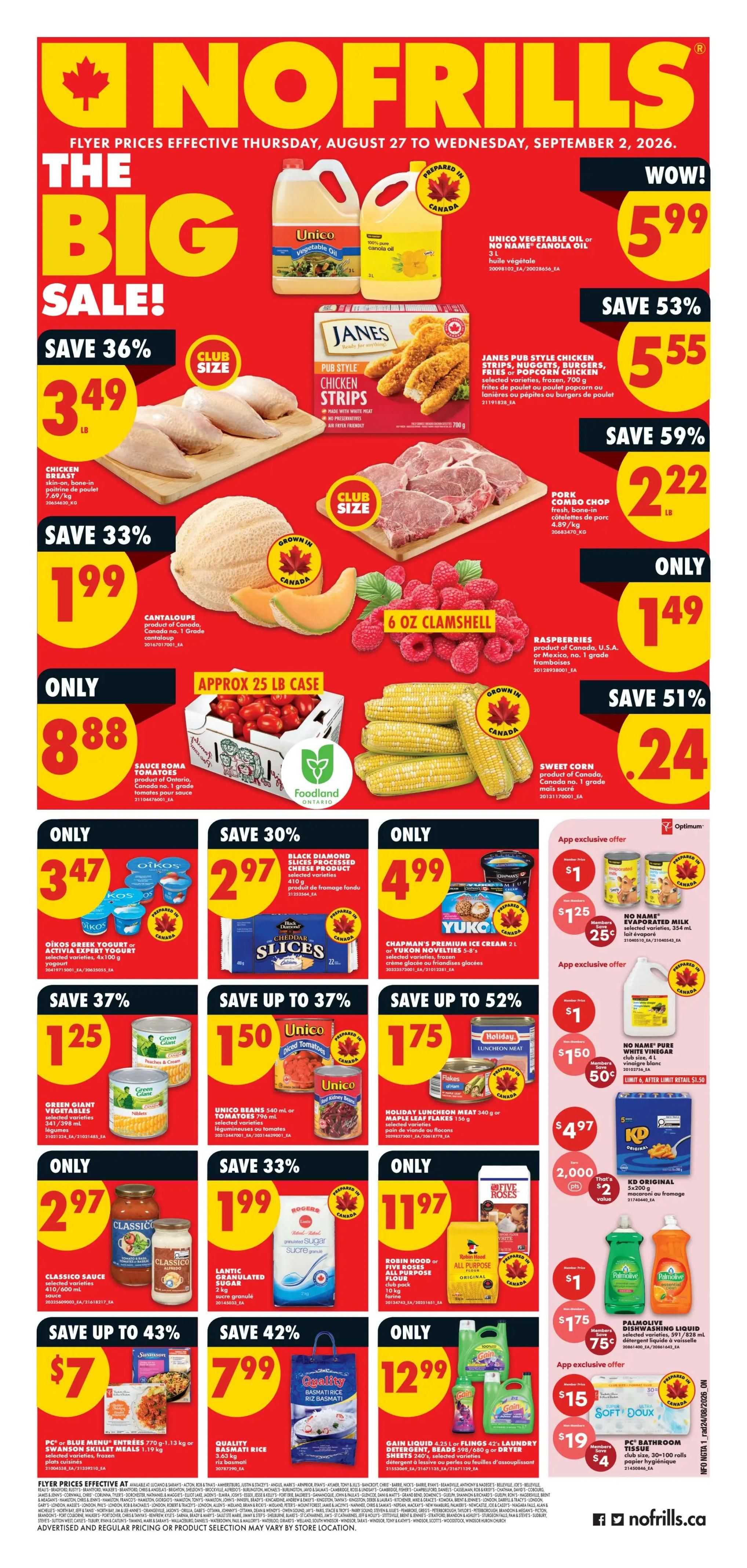 No Frills (ON) Flyer August 27 to September 2