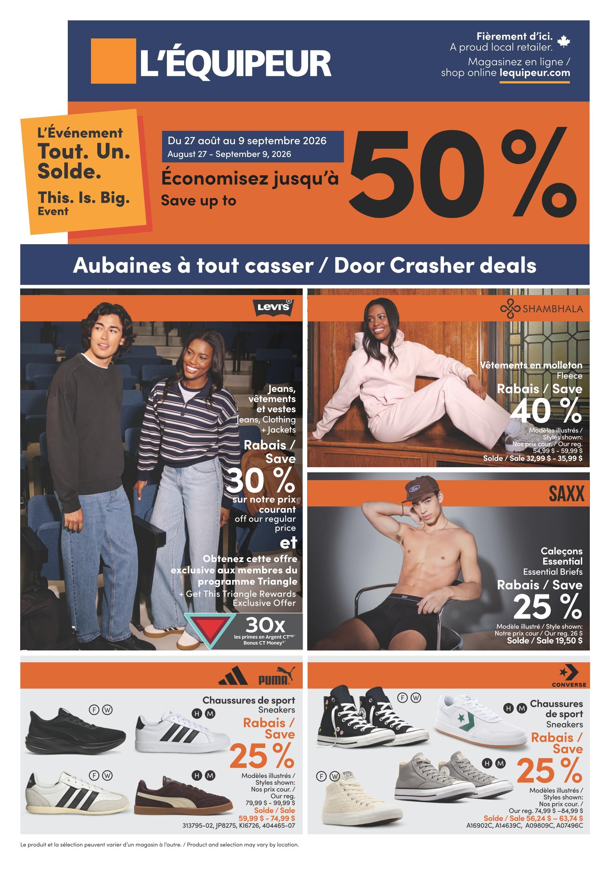 L'Équipeur Flyer August 27 to September 9