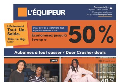 L'Équipeur Flyer August 27 to September 9