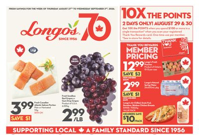 Longo's Flyer August 27 to September 2