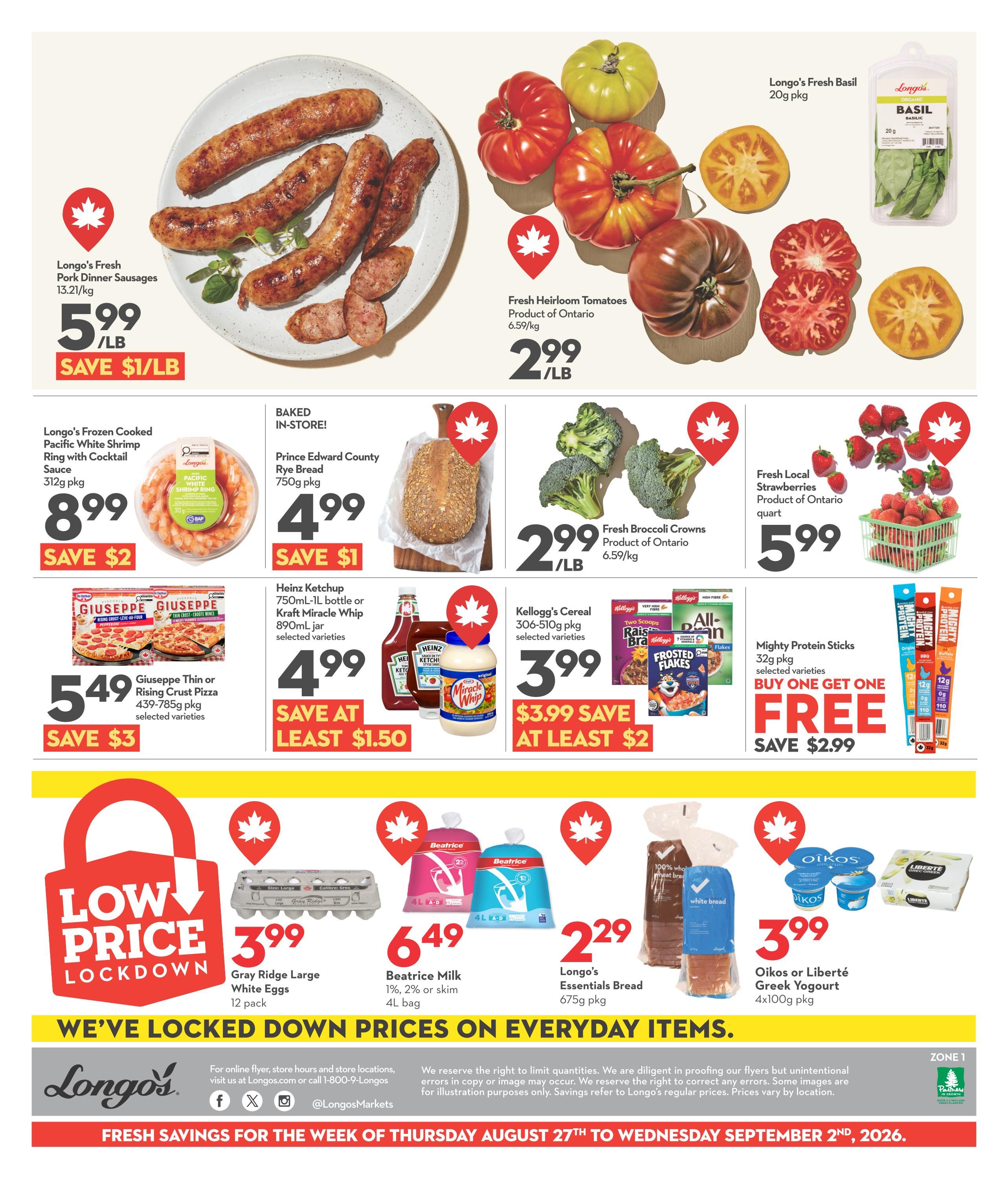 Longo's Flyer August 27 to September 2