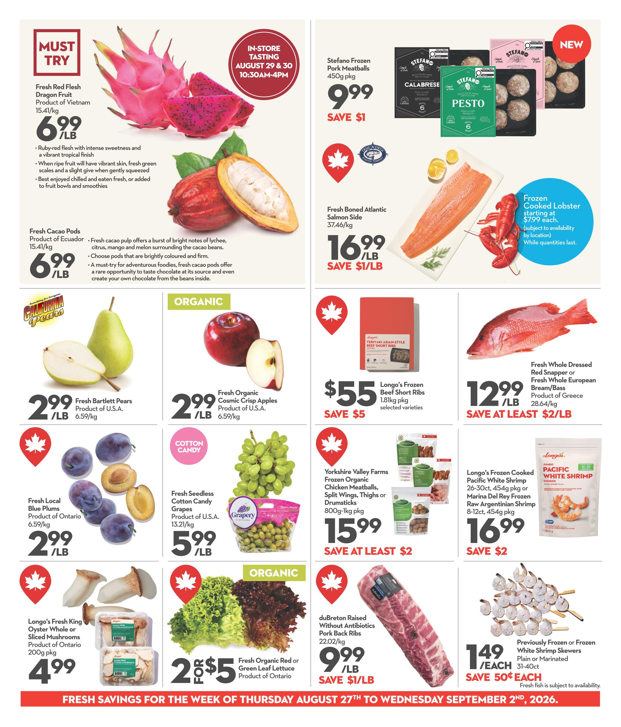 Longo's Flyer August 27 to September 2