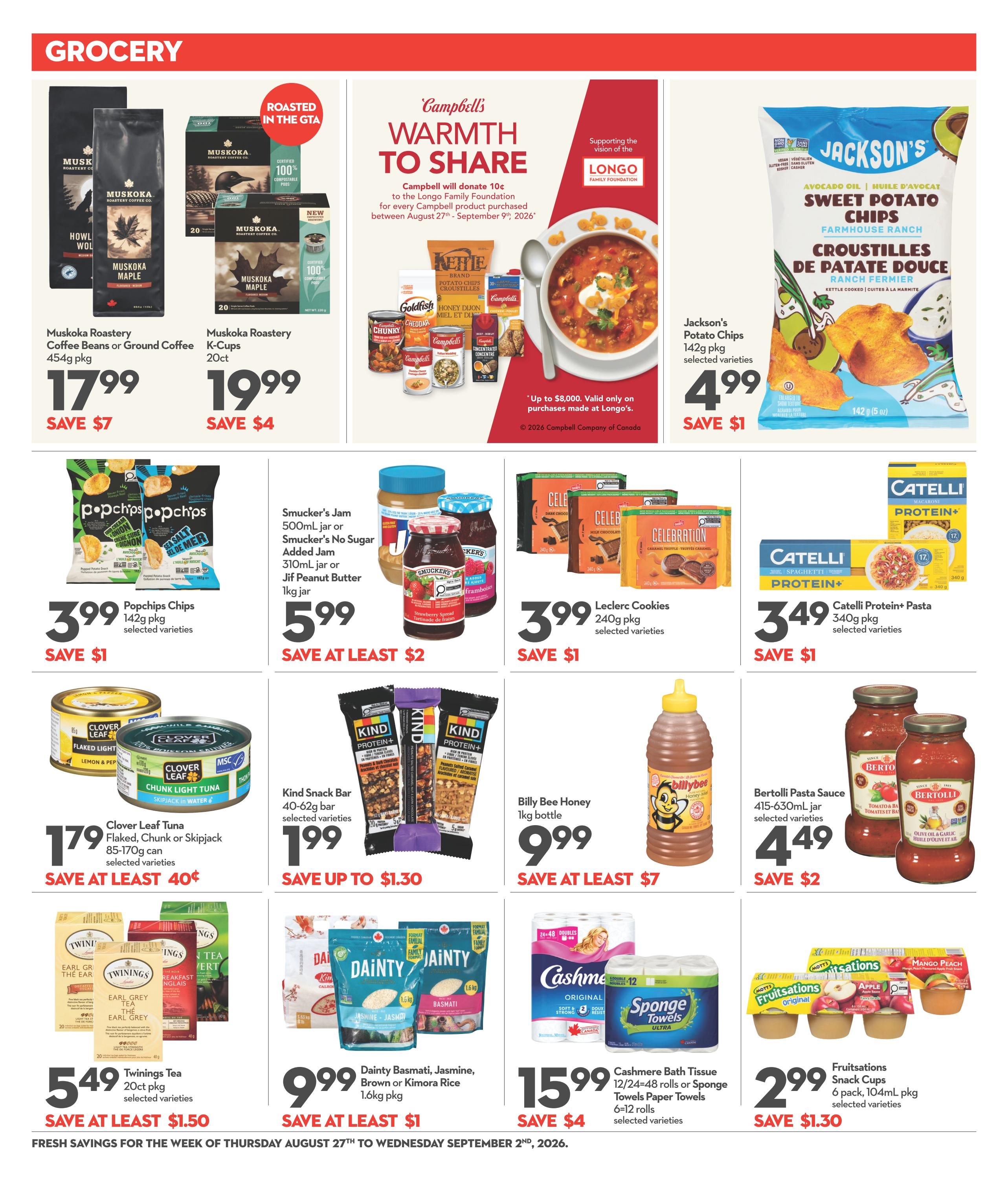 Longo's Flyer August 27 to September 2