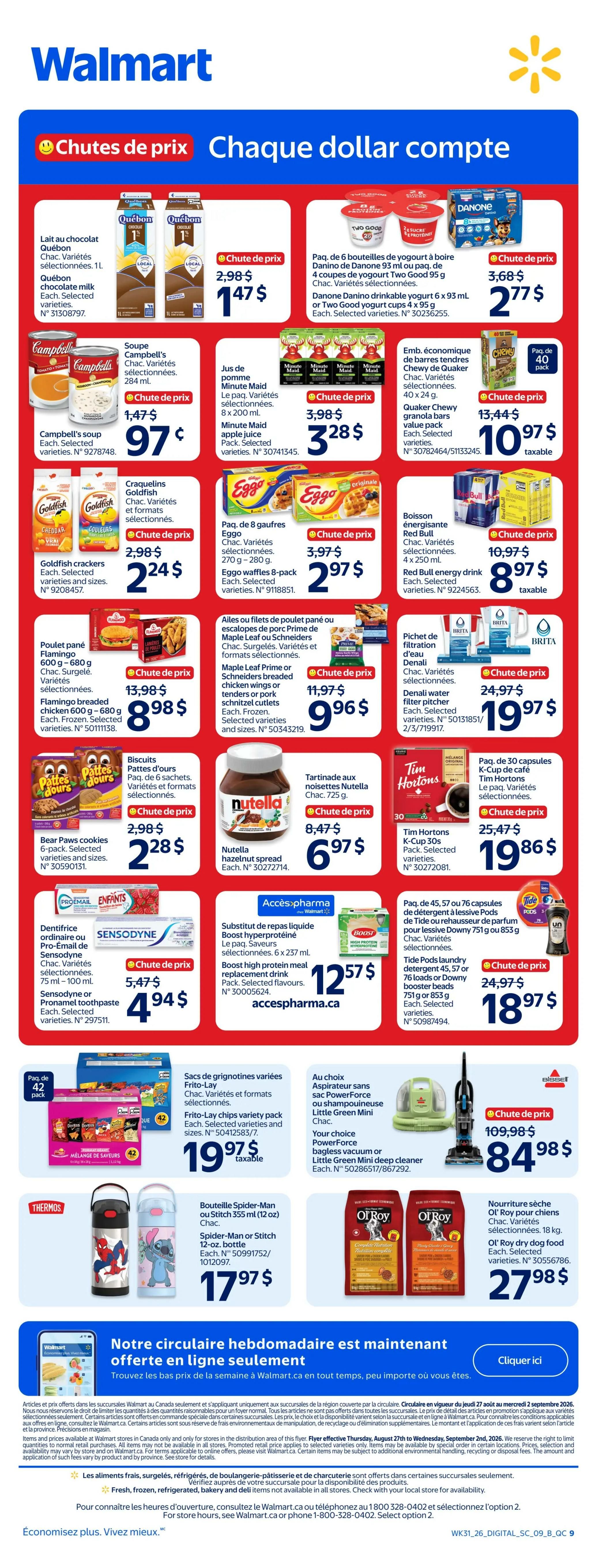 Walmart (QC) Flyer August 27 to September 2
