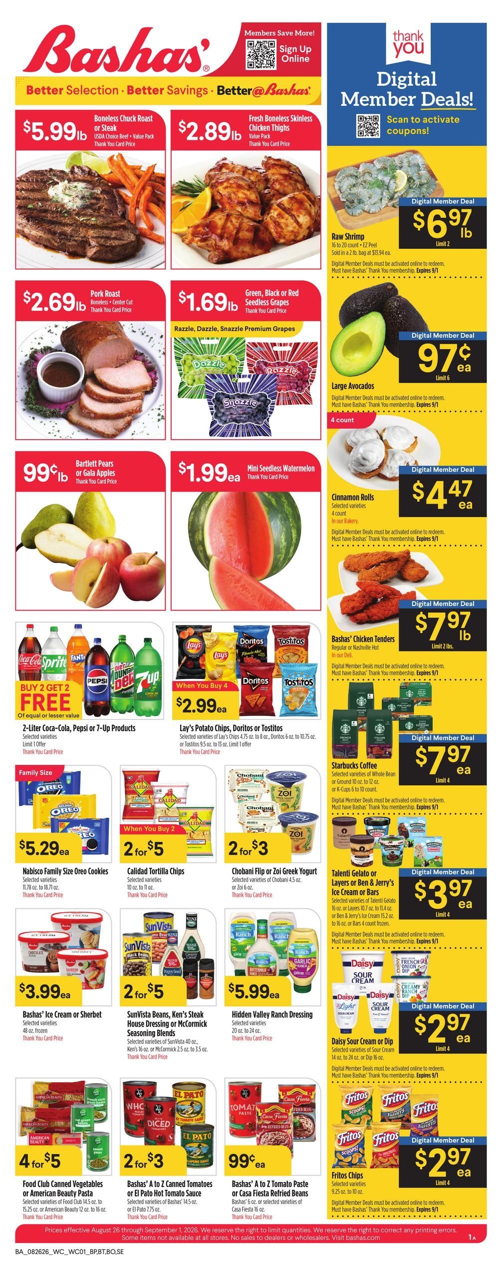Bashas' (AZ) Weekly Ad August 26 - September 1, 2026