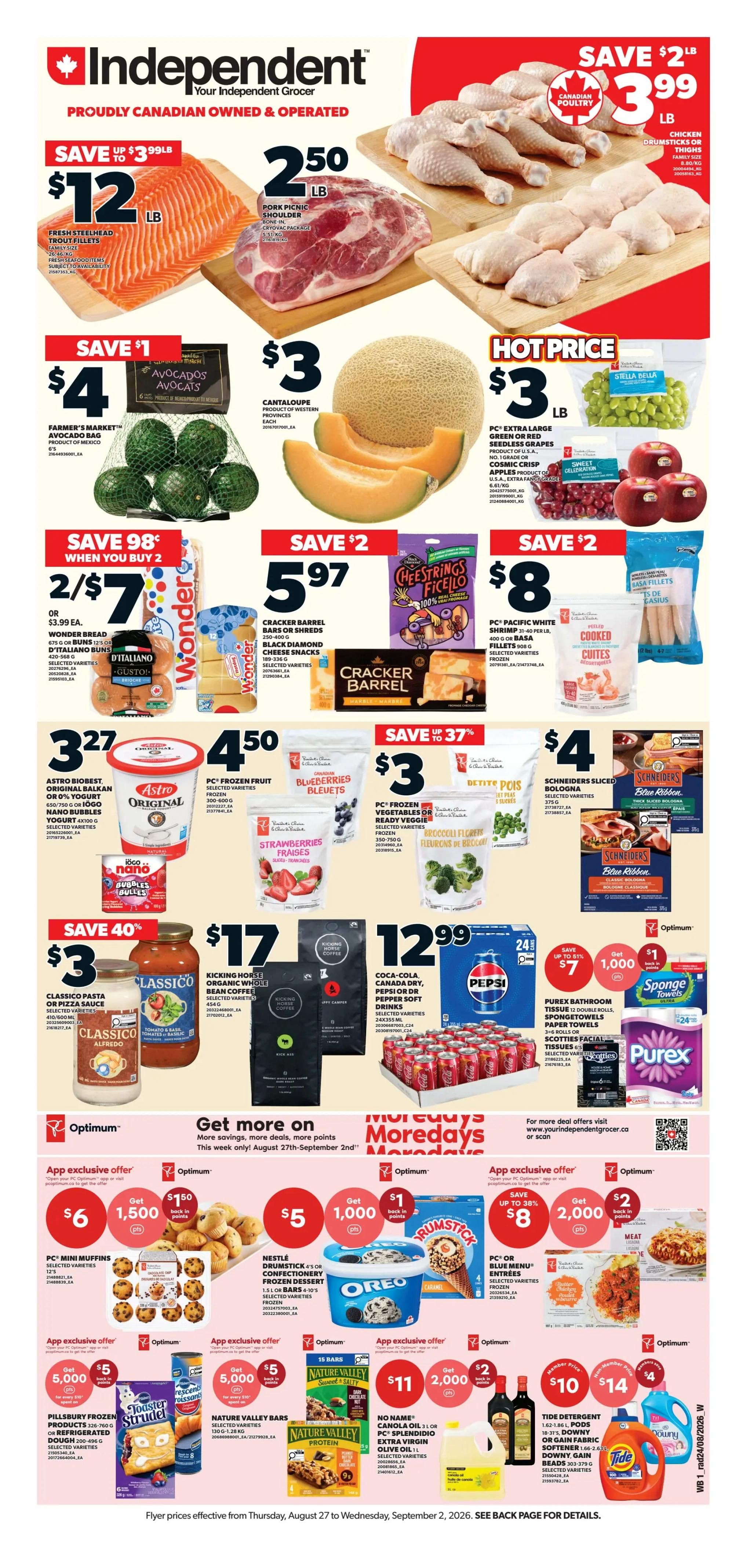 Independent Grocer (West) Flyer August 27 to September 2