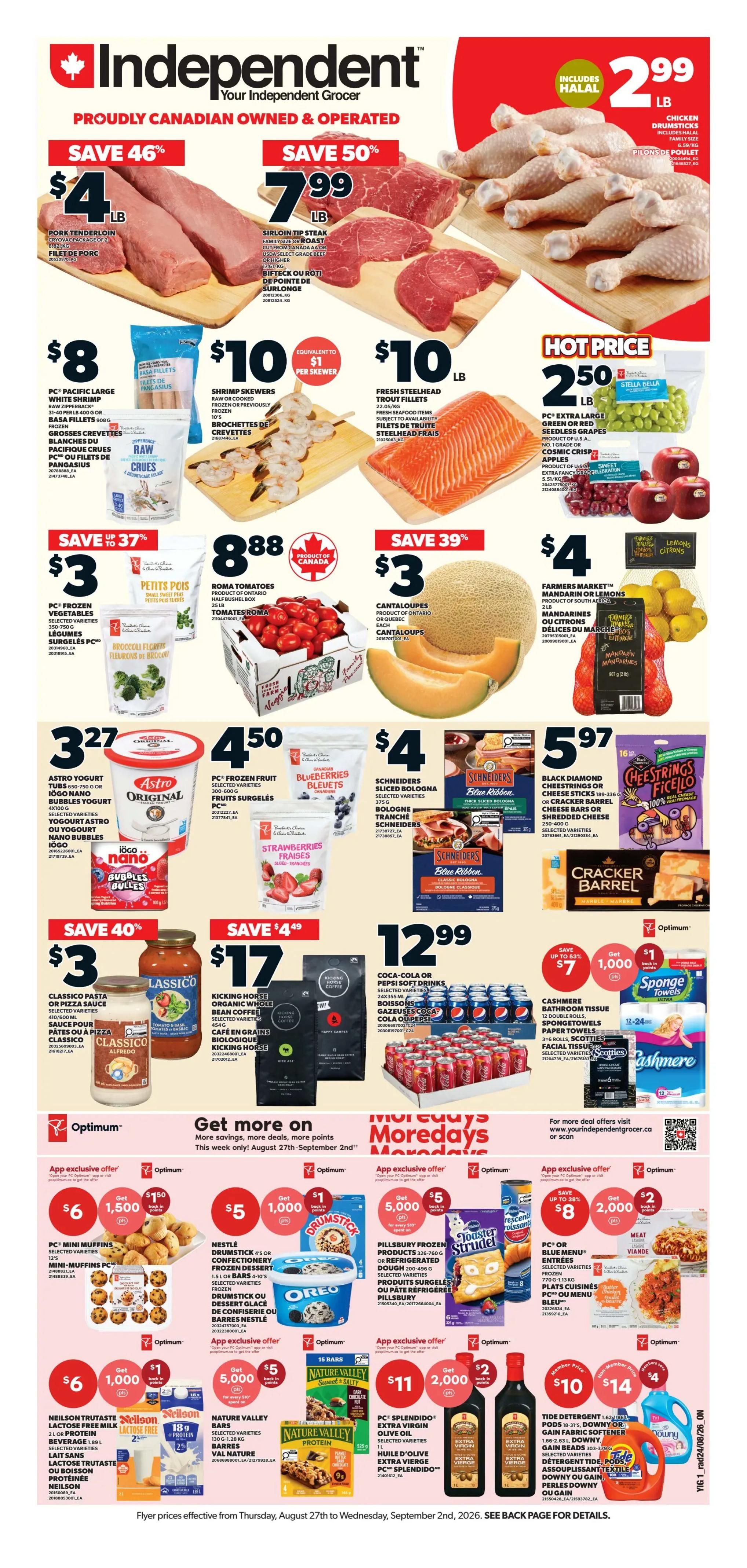 Independent Grocer (ON) Flyer August 27 to September 2