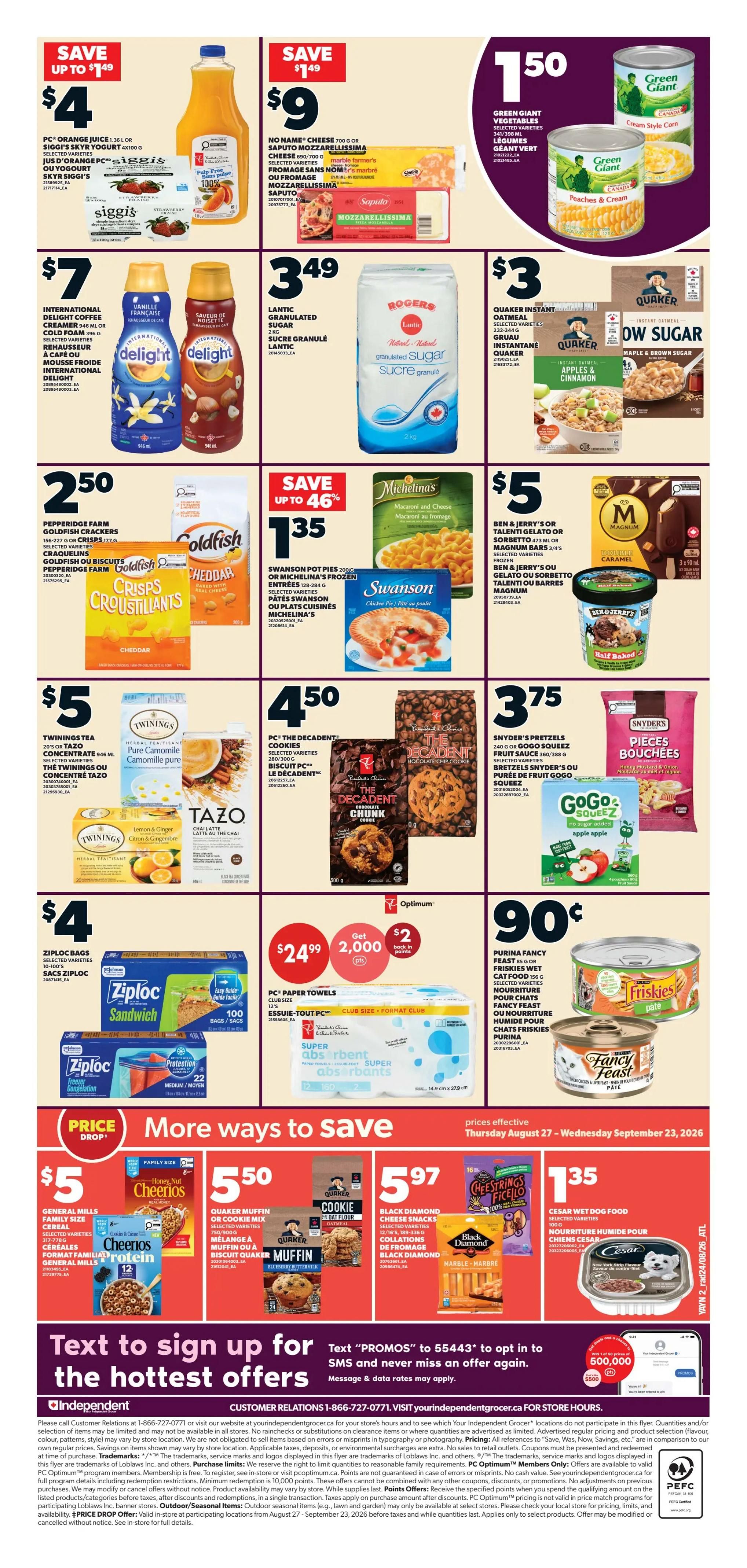 Independent Grocer (Atlantic) Flyer August 27 to September 2